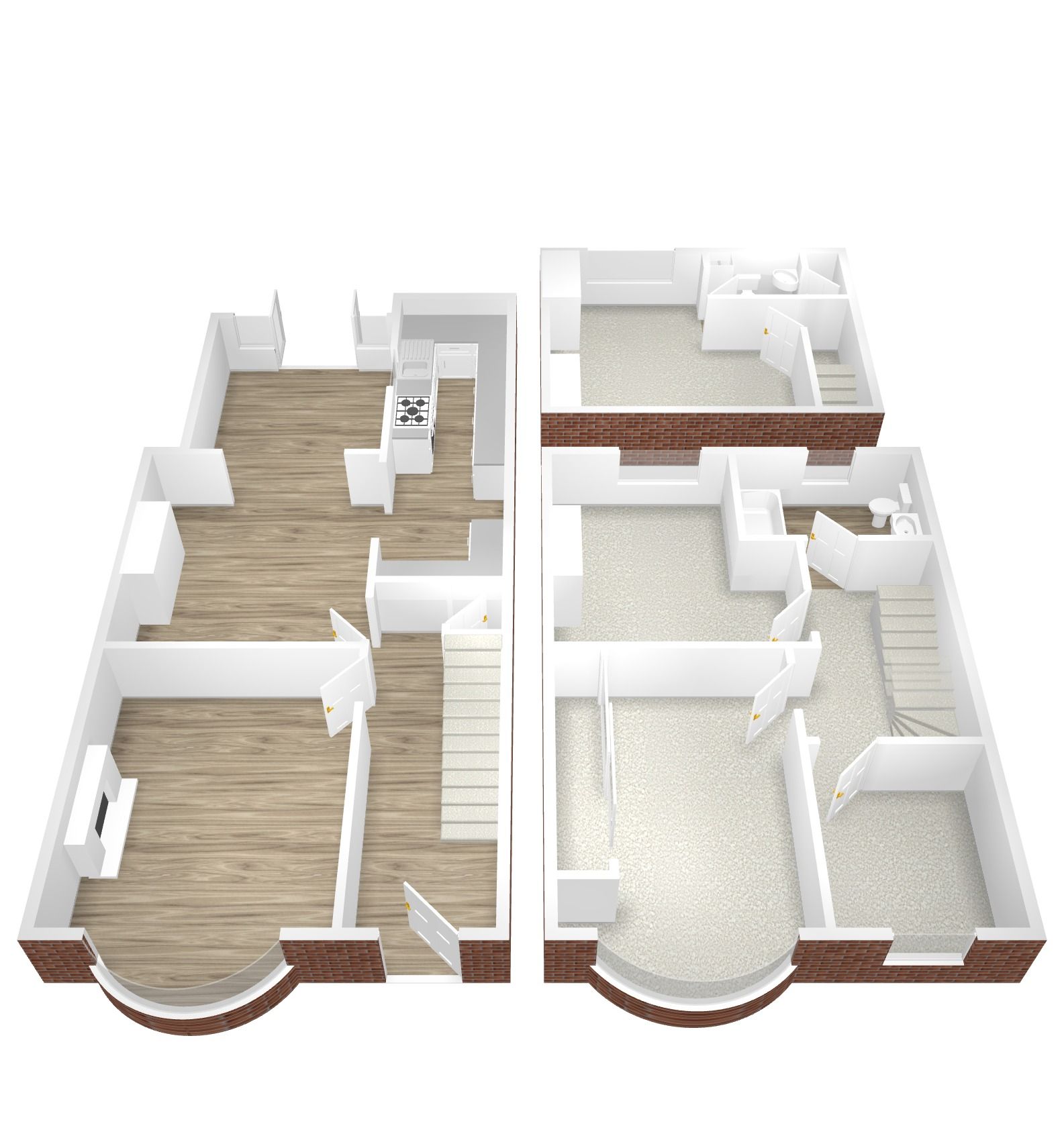 4 bedroom mid terraced house Sold in Coventry - Floorplan 1.