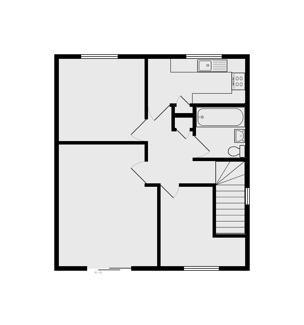2 bedroom apartment flat/apartment Sold in Coventry - Floorplan 1.