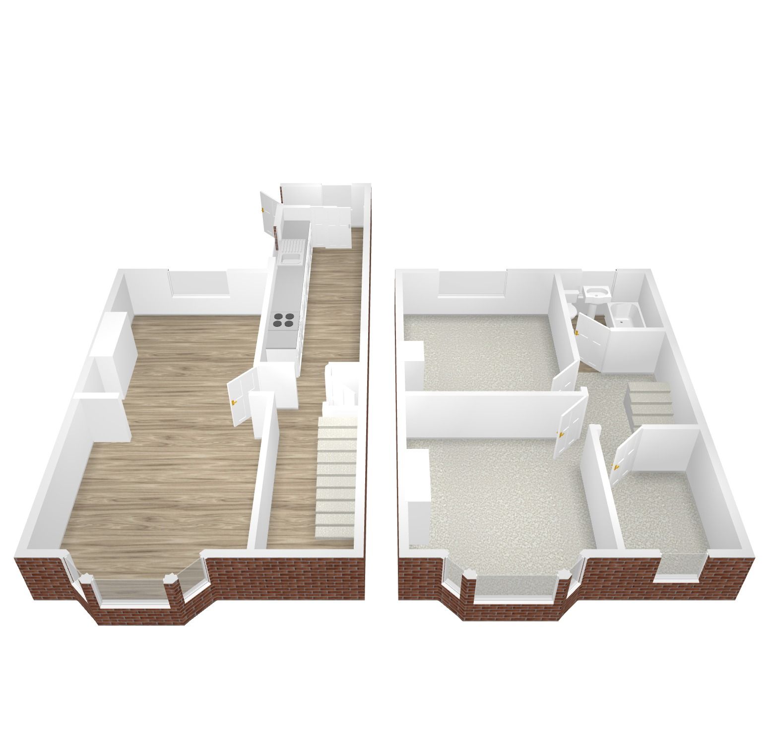 3 bedroom mid terraced house Sold in Coventry - Floorplan 1.