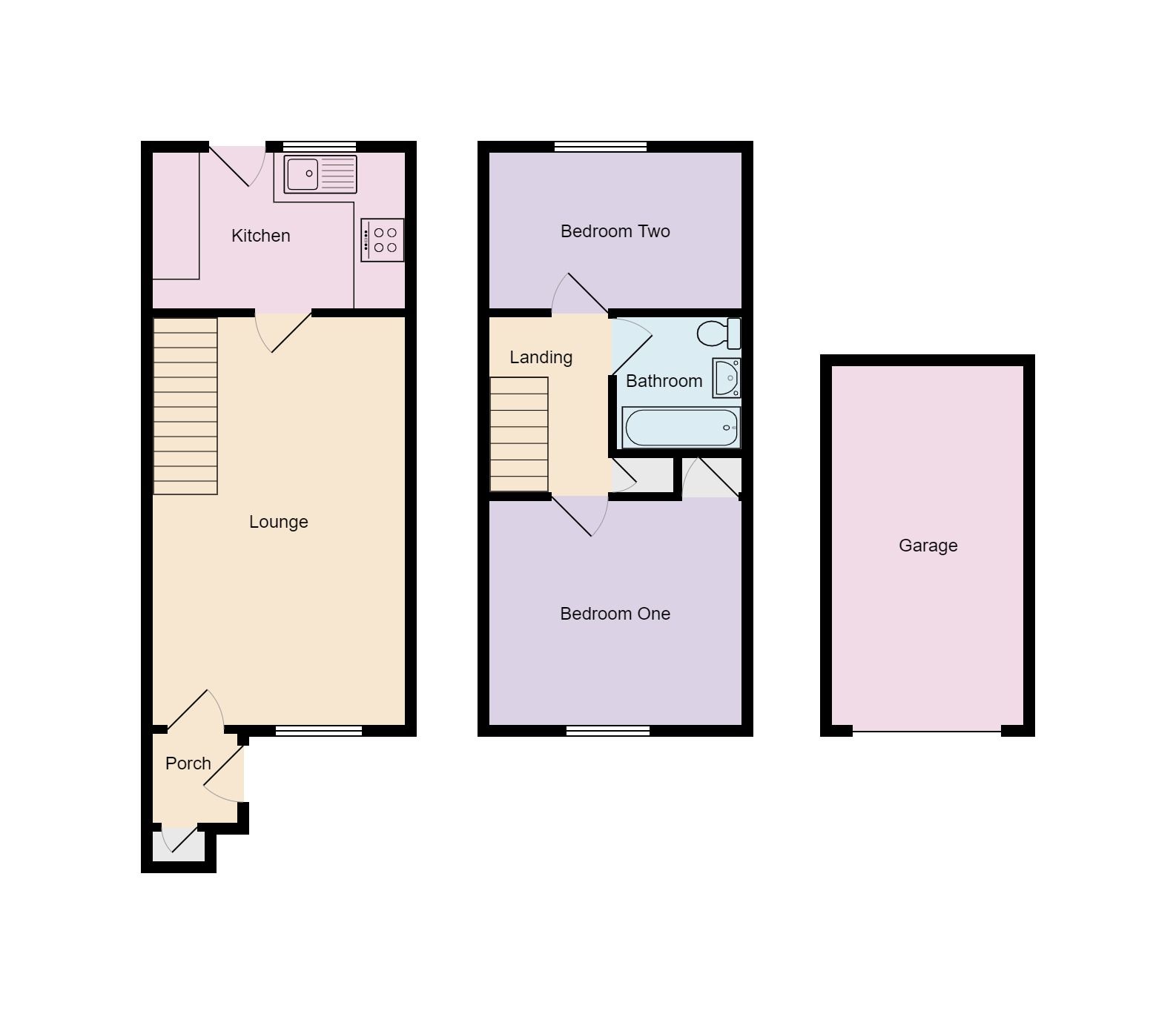 2 bedroom mid terraced house Sold in Coventry - Floorplan 2.