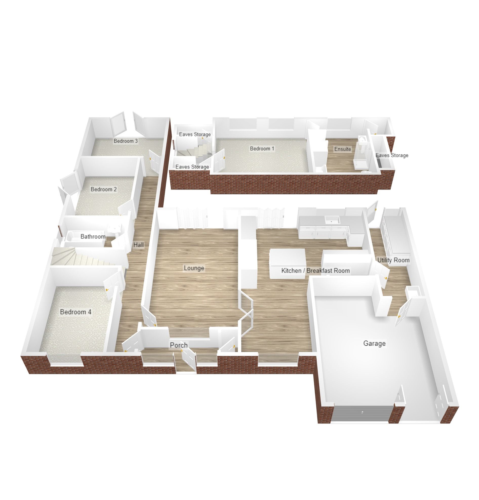 4 bedroom detached bungalow Sold in Coventry - Floorplan 2.