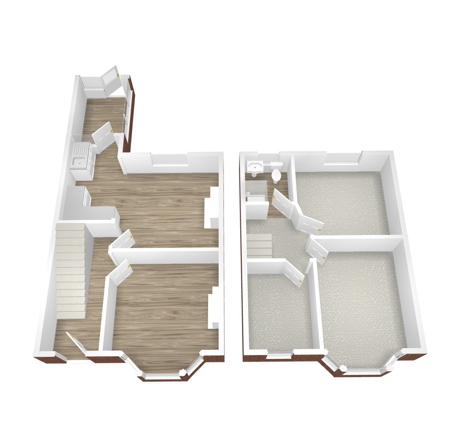 3 bedroom mid terraced house Sold in Coventry - Floorplan 2.