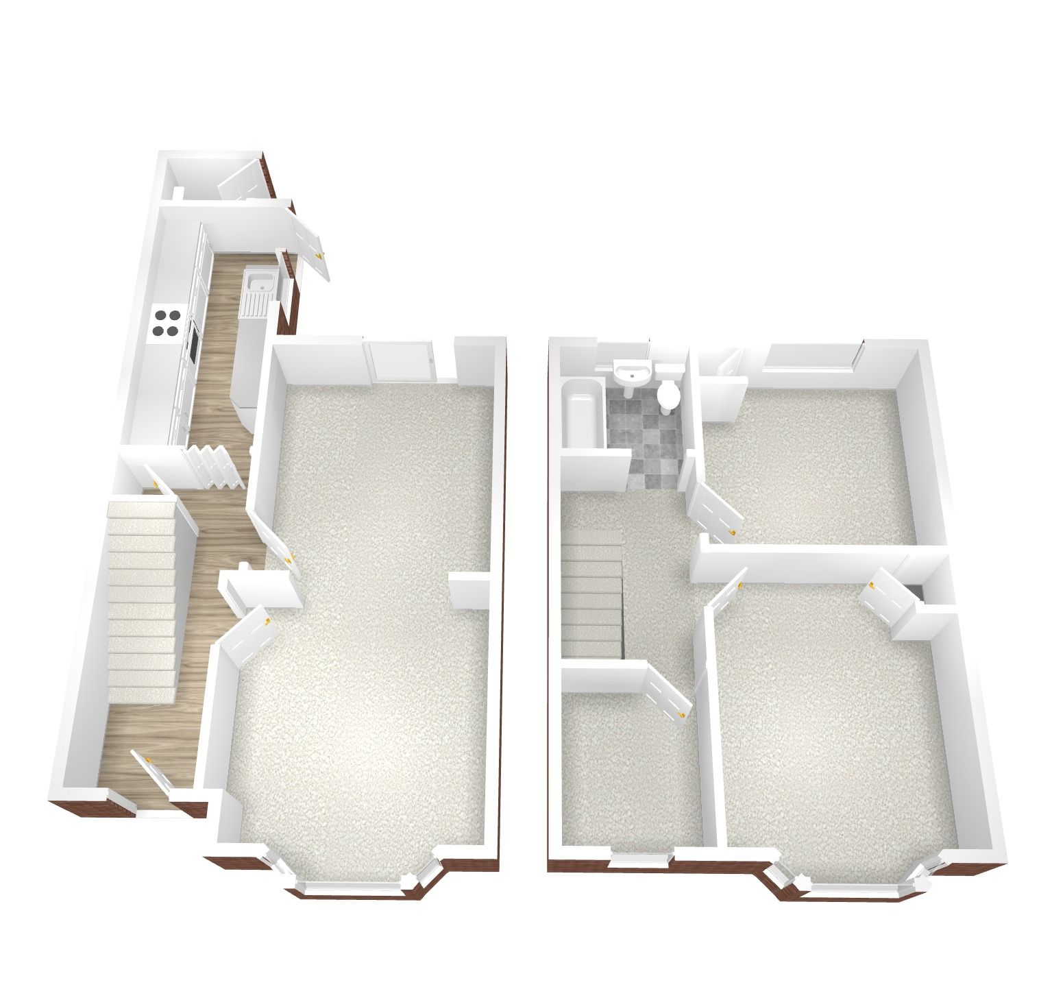 3 bedroom mid terraced house Sold in Coventry - Floorplan 2.