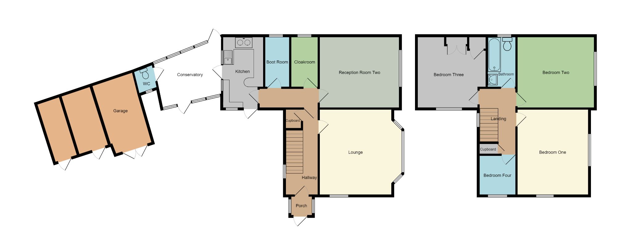 4 bedroom detached house Sold in Coventry - Floorplan 2.