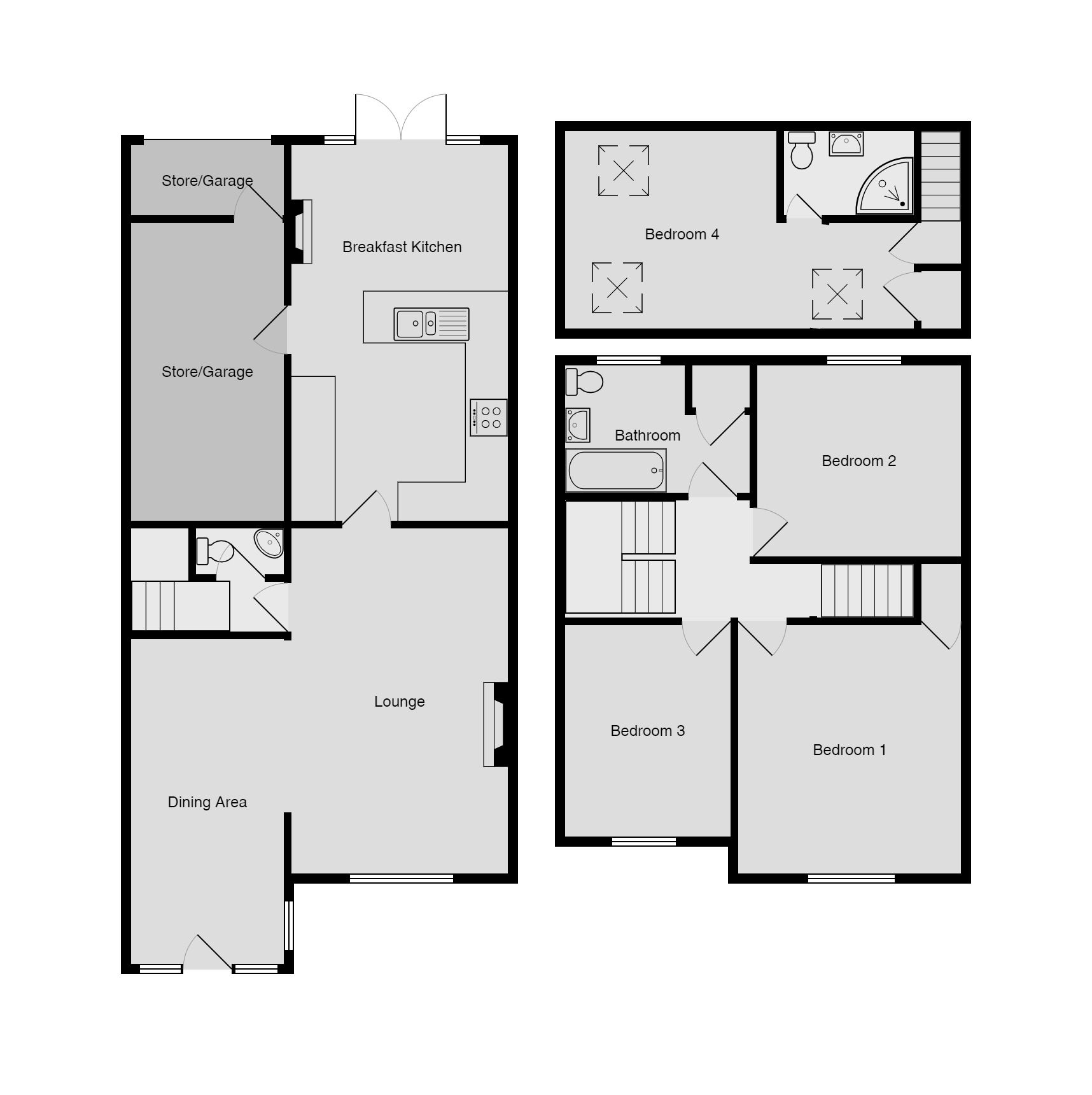 4 bedroom mid terraced house Sold in Coventry - Floorplan 1.