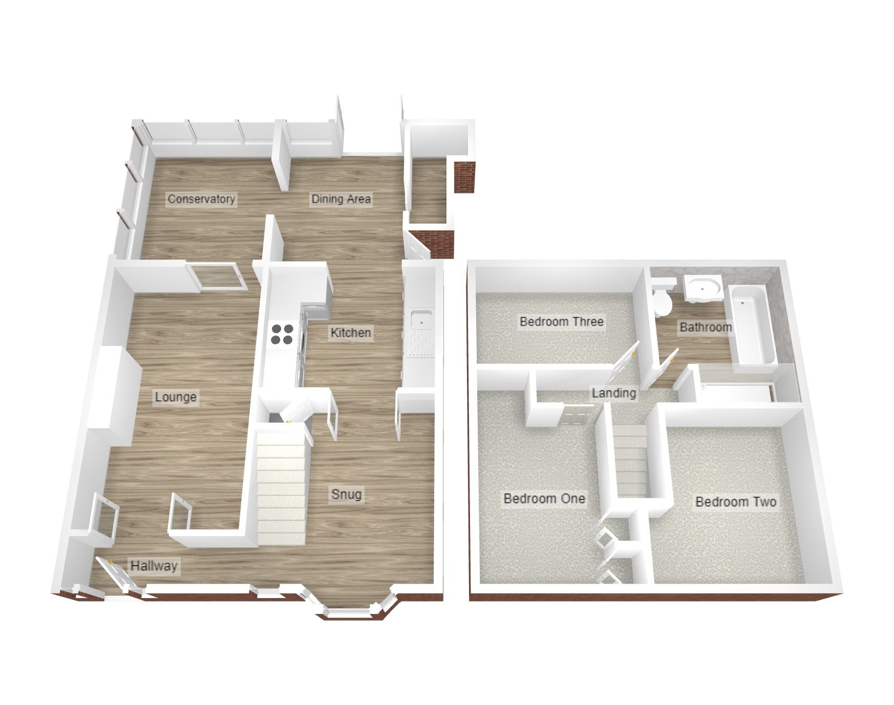 3 bedroom mid terraced house Sold in Coventry - Floorplan 2.