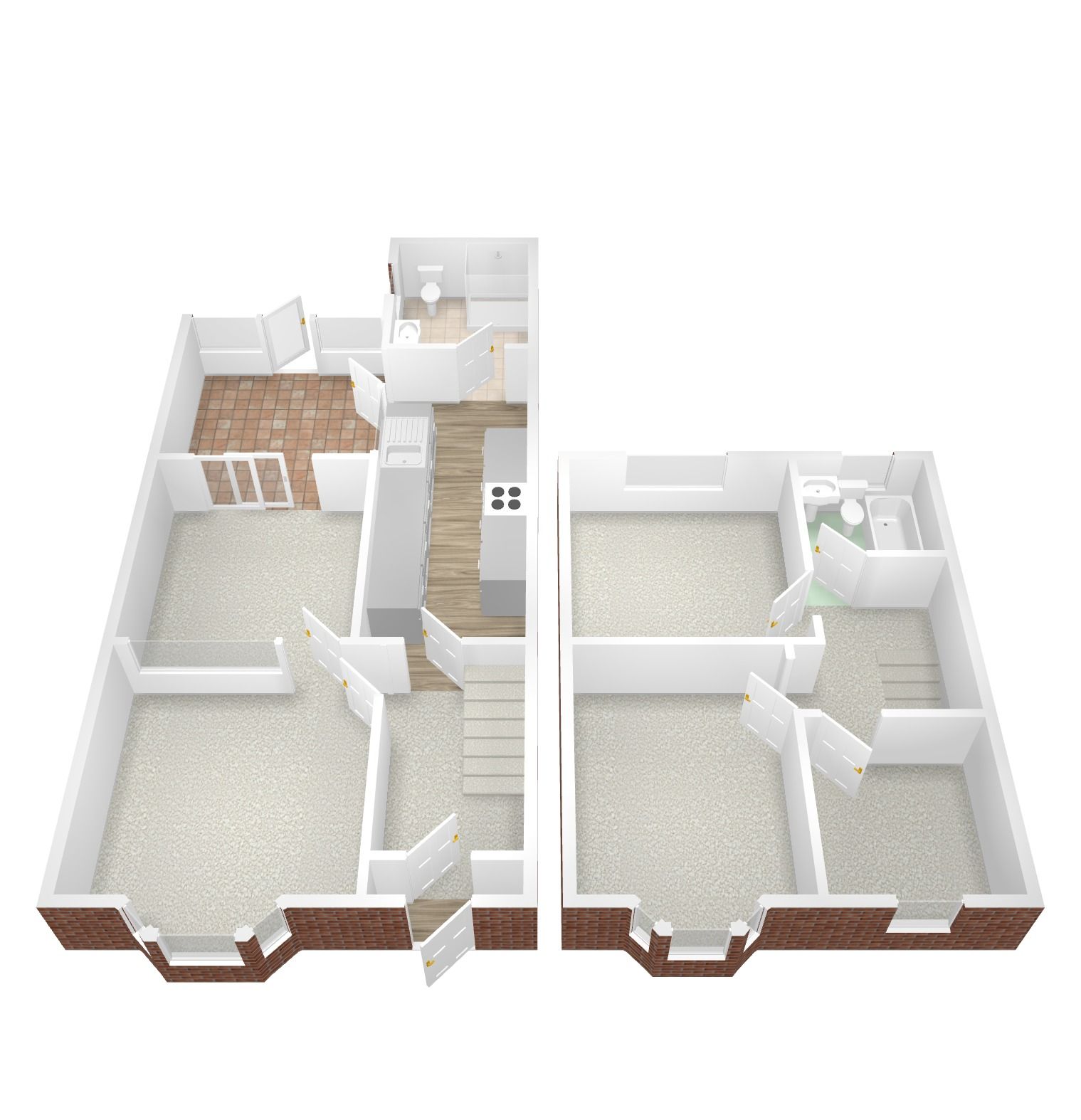 3 bedroom mid terraced house Sold in Coventry - Floorplan 1.