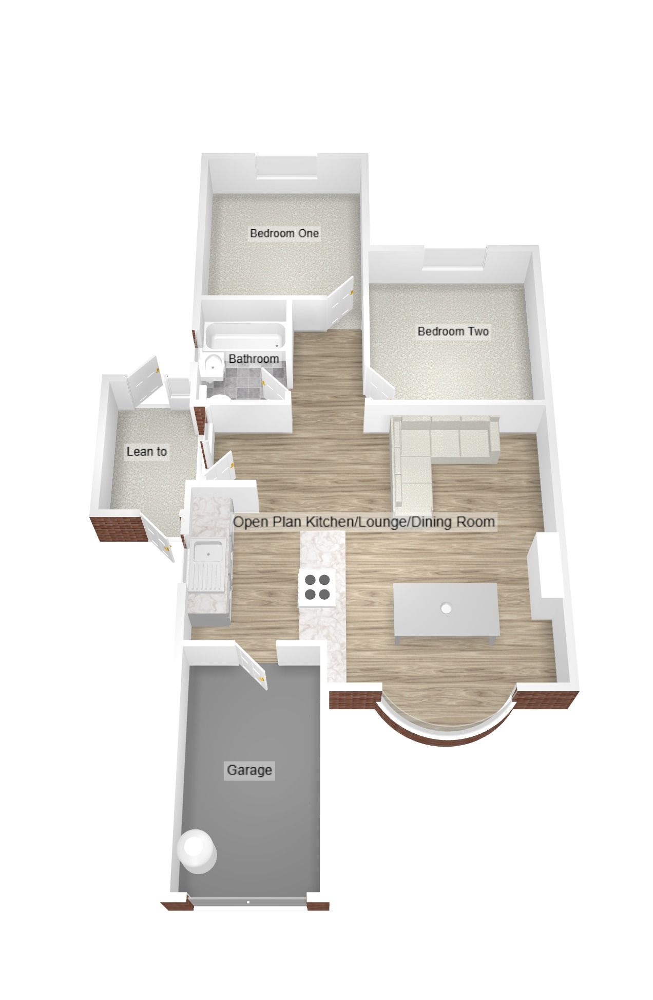 2 bedroom semi-detached bungalow Sold in Coventry - Floorplan 1.