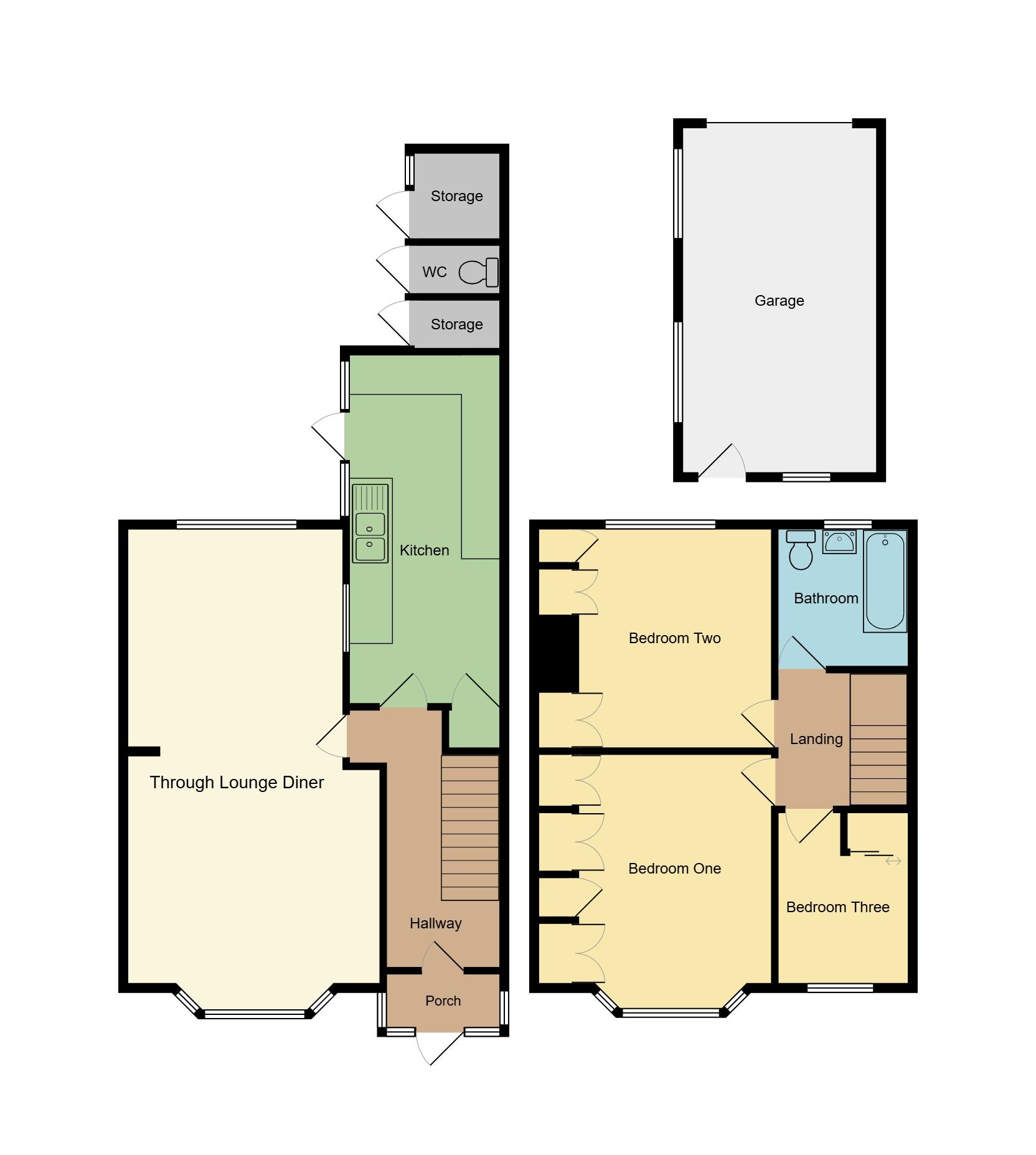 3 bedroom end terraced house Sale Agreed in Coventry - Floorplan 1.