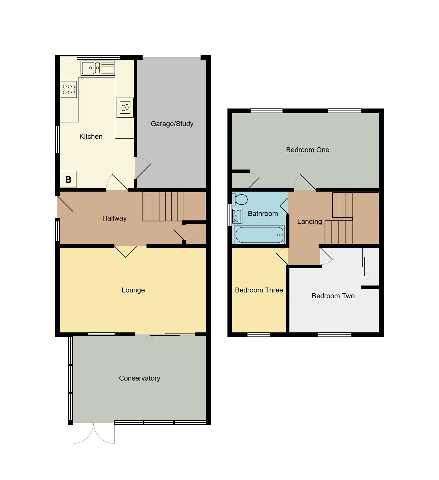 3 bedroom semi-detached house Sold in Coventry - Floorplan 1.