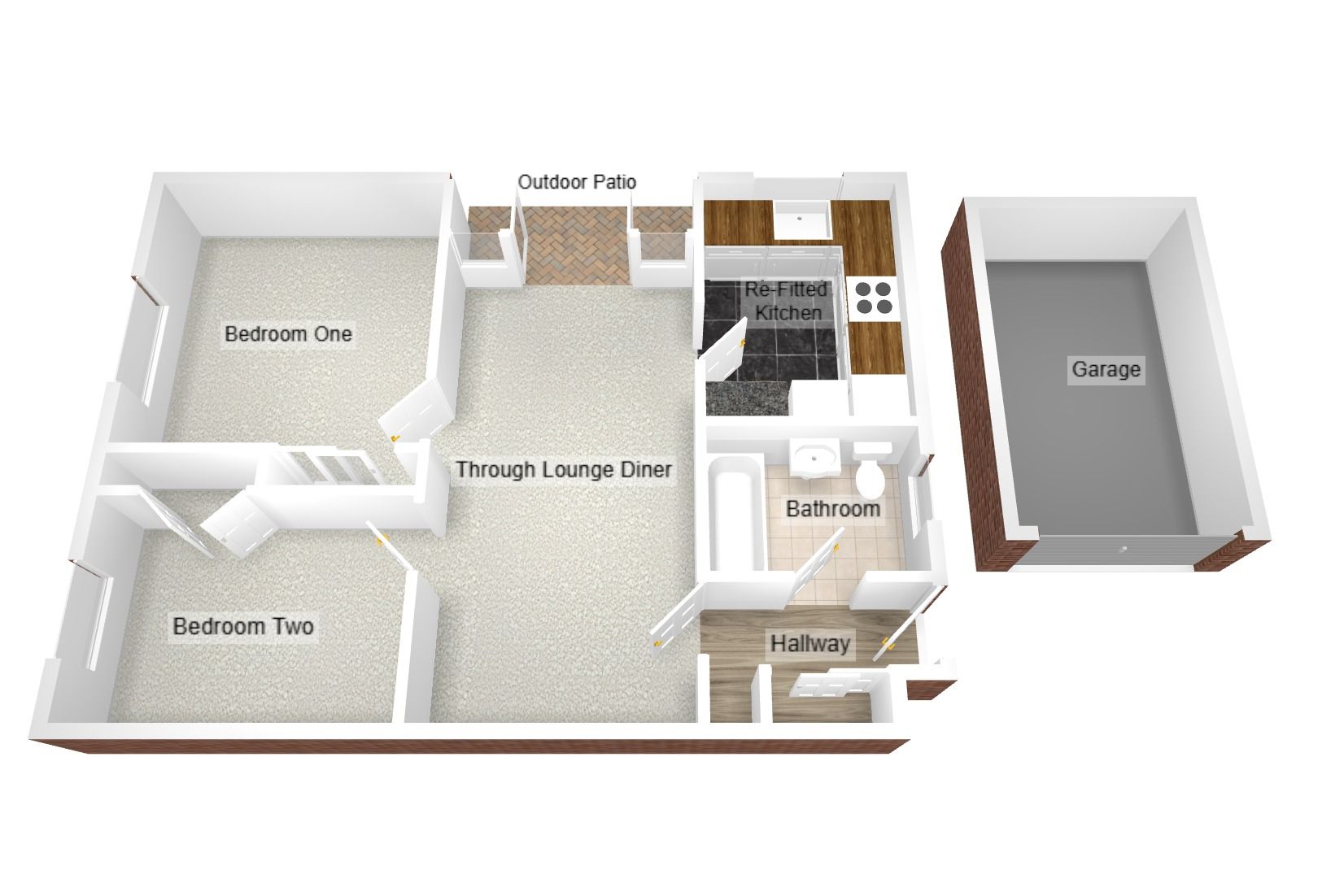 2 bedroom apartment flat/apartment Sold in Coventry - Floorplan 2.