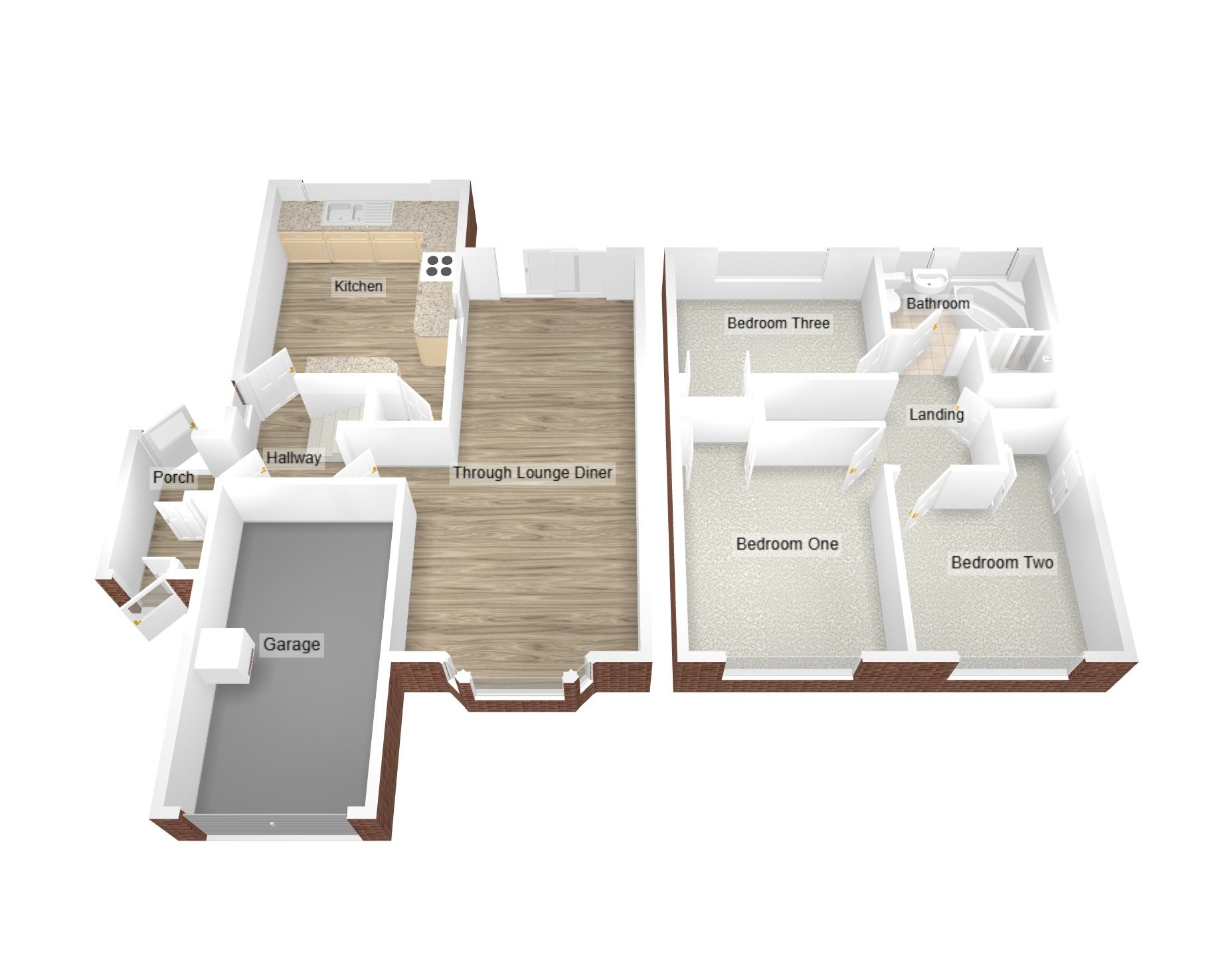 3 bedroom link detached house SSTC in Coventry - Floorplan 1.