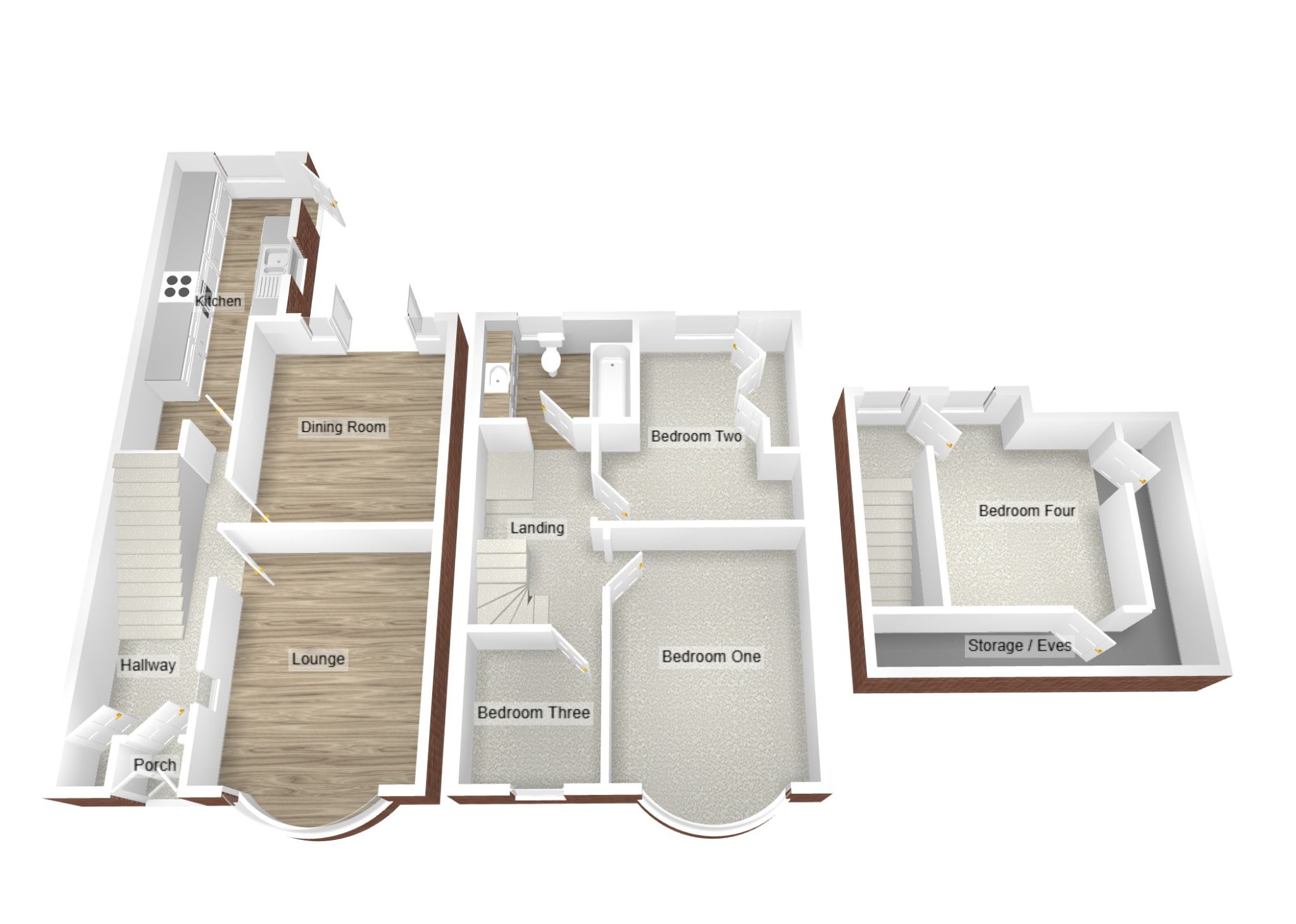 4 bedroom end terraced house Sold in Coventry - Floorplan 1.