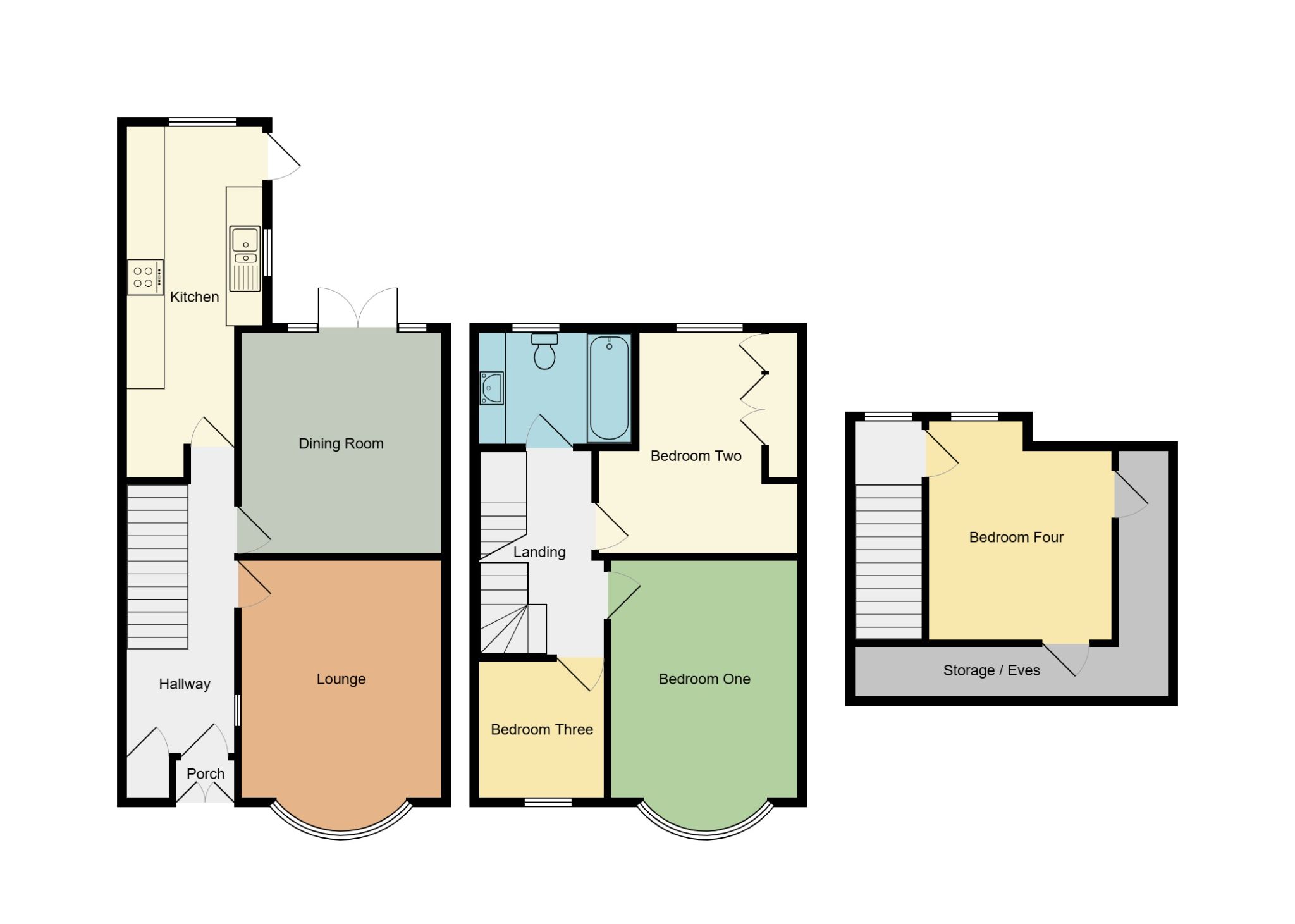 4 bedroom end terraced house Sold in Coventry - Floorplan 2.