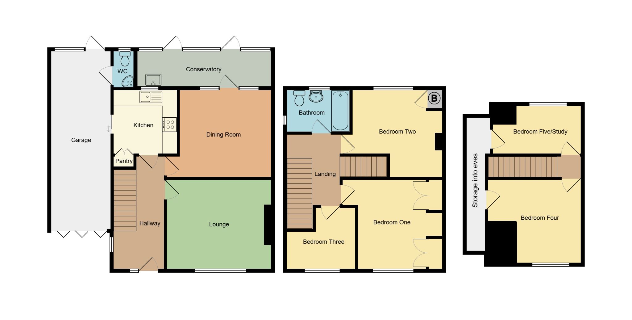 4 bedroom semi-detached house Sold in Coventry - Floorplan 2.