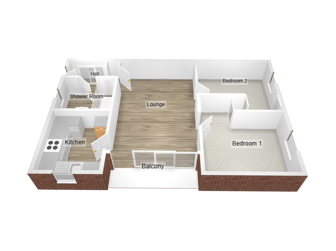 2 bedroom apartment flat/apartment SSTC in Coventry - Floorplan 1.
