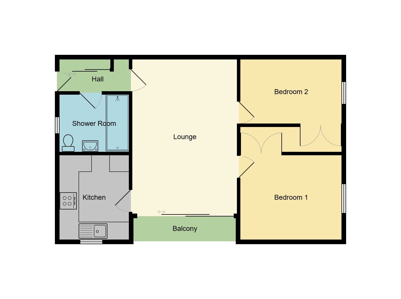 2 bedroom apartment flat/apartment SSTC in Coventry - Floorplan 2.