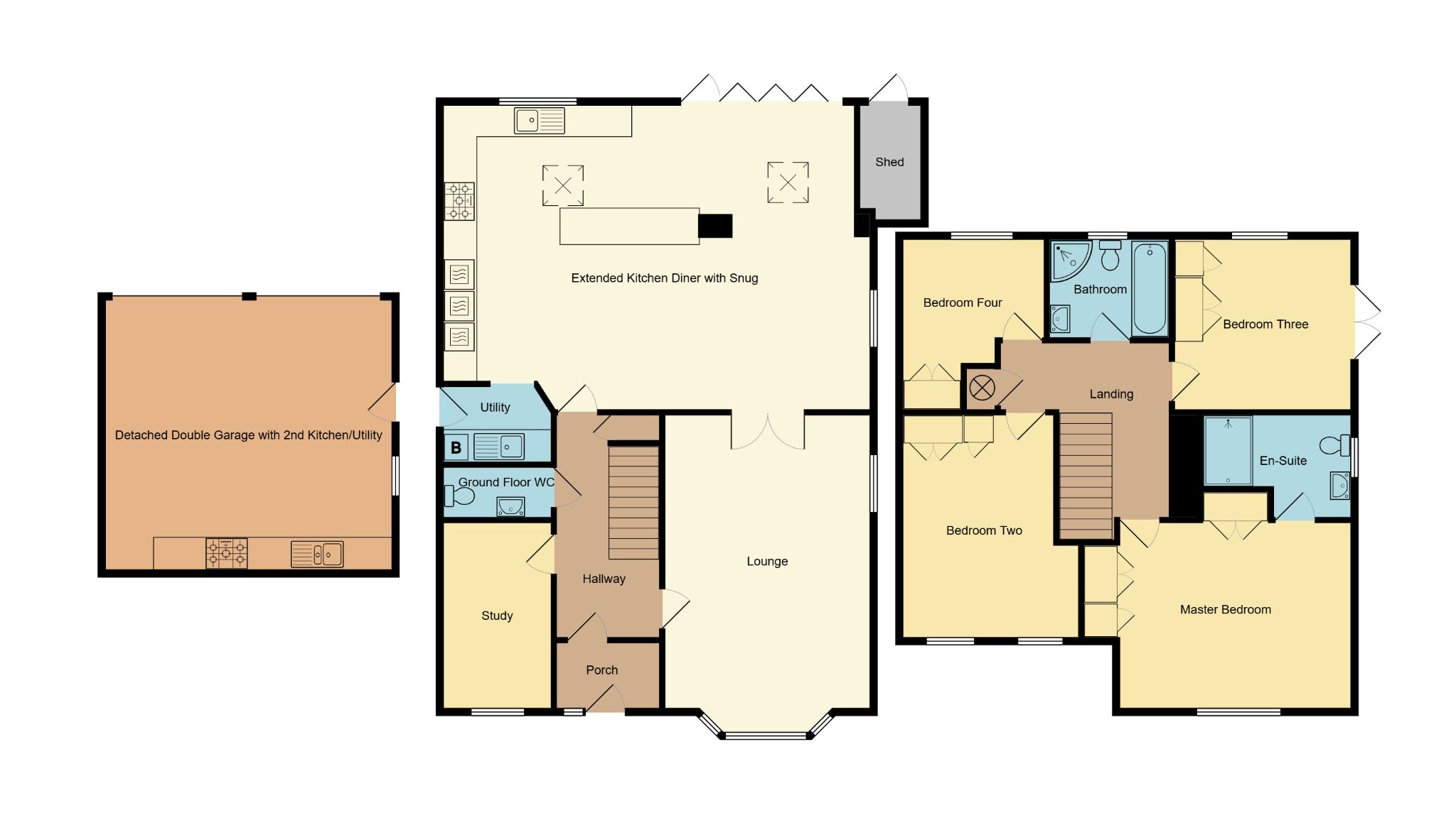 4 bedroom detached house For Sale in Coventry - Floorplan 1.