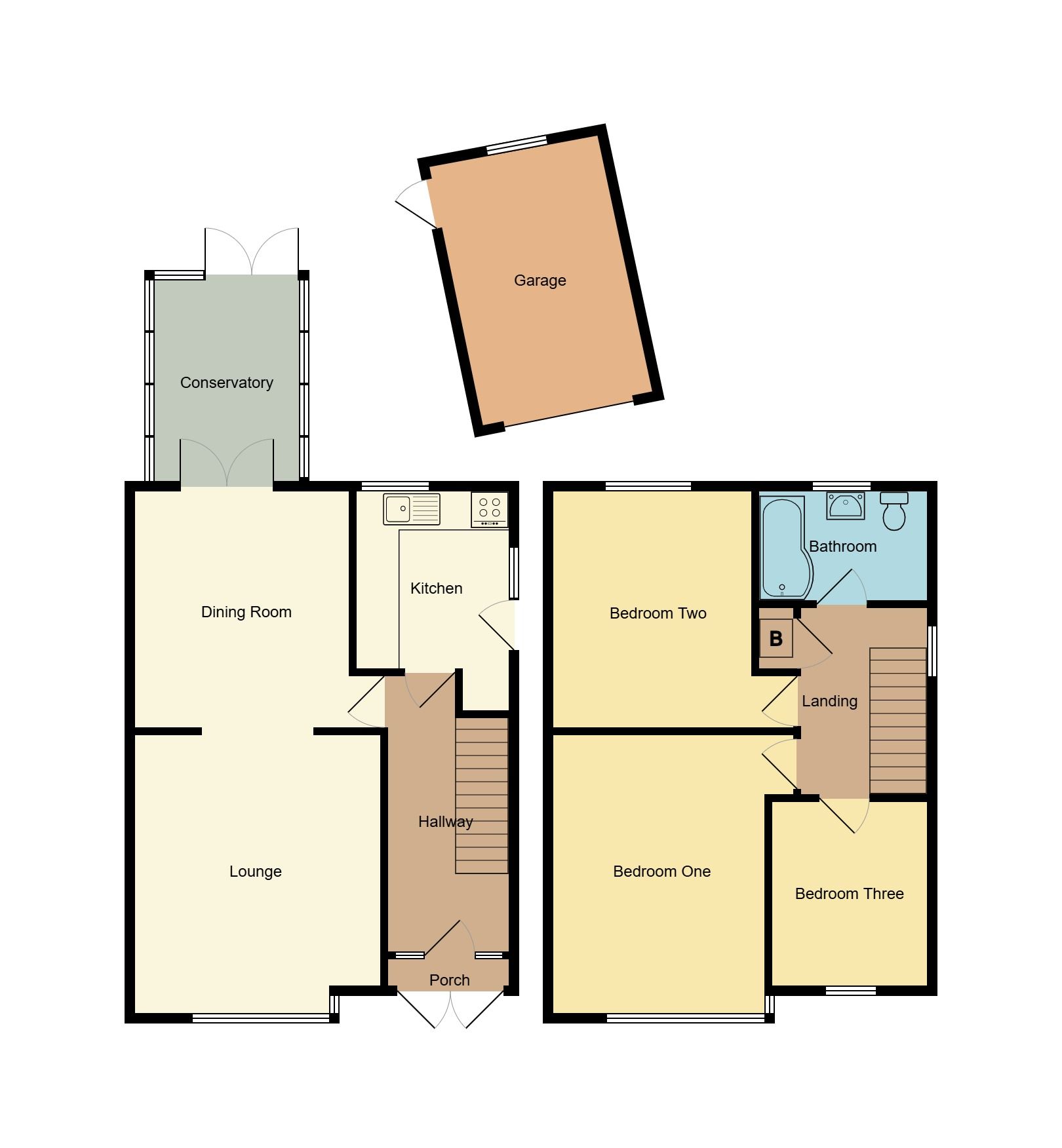 3 bedroom semi-detached house Sold in Coventry - Floorplan 1.