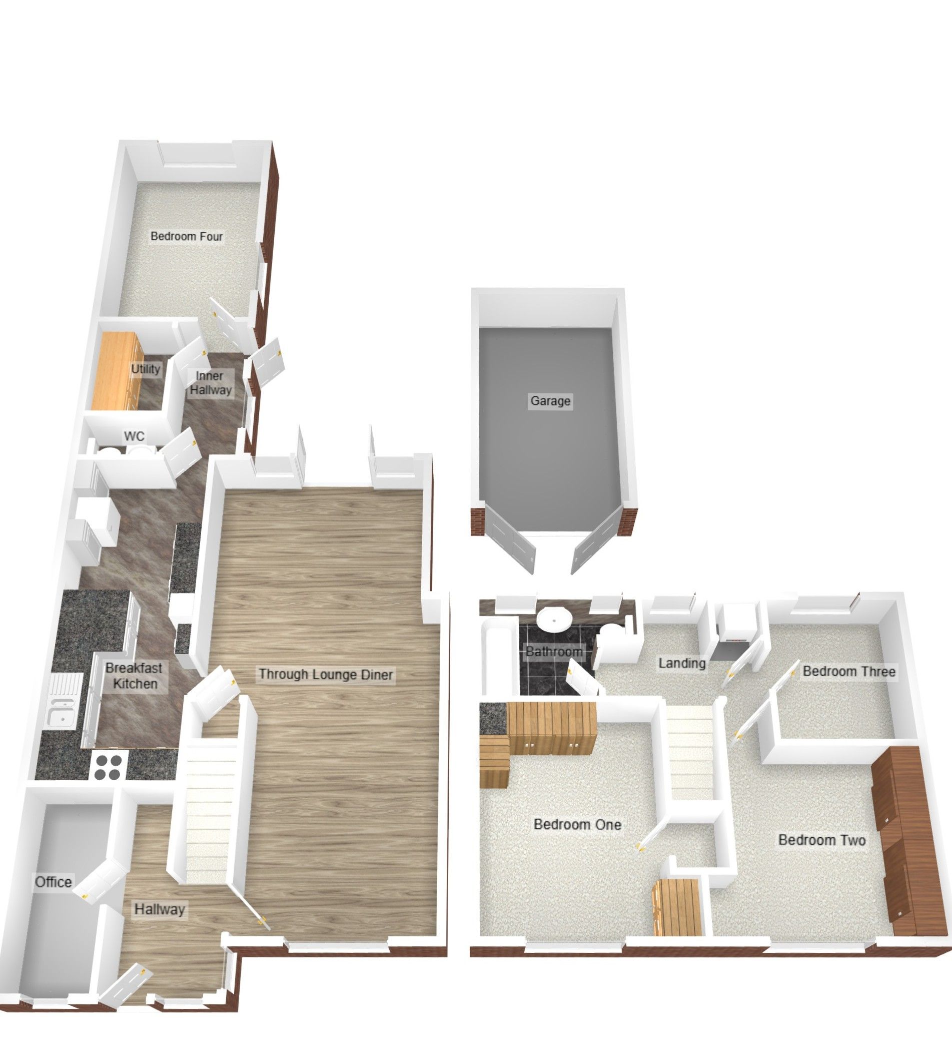 4 bedroom mid terraced house Sold in Coventry - Floorplan 2.