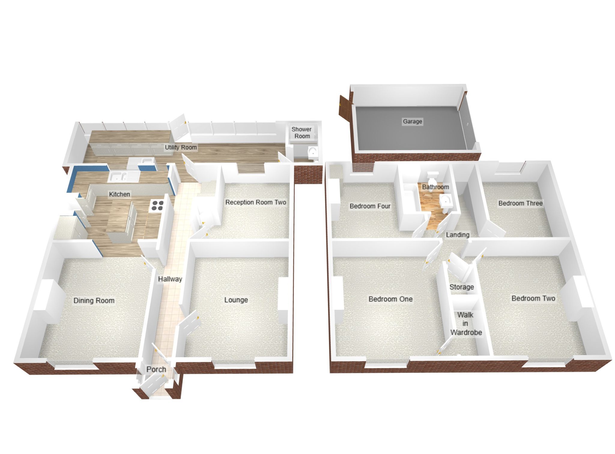 4 bedroom cottage house Sold in Coventry - Floorplan 2.