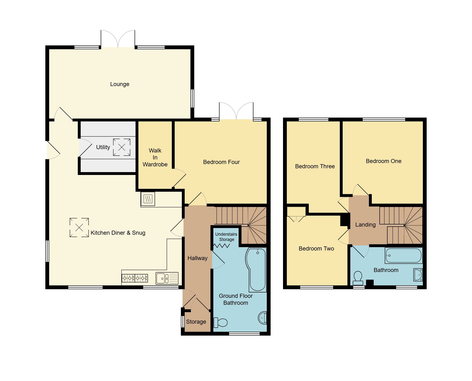 4 bedroom end terraced house SSTC in Coventry - Floorplan 1.