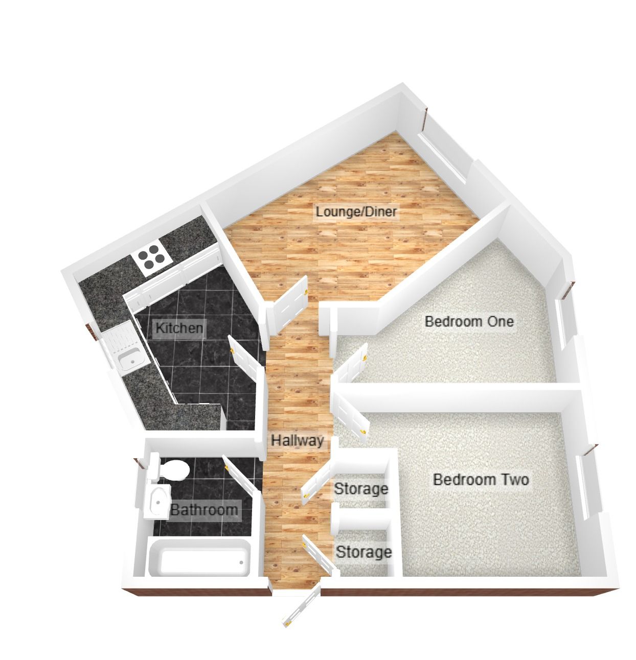 2 bedroom apartment flat/apartment SSTC in Coventry - Floorplan 2.