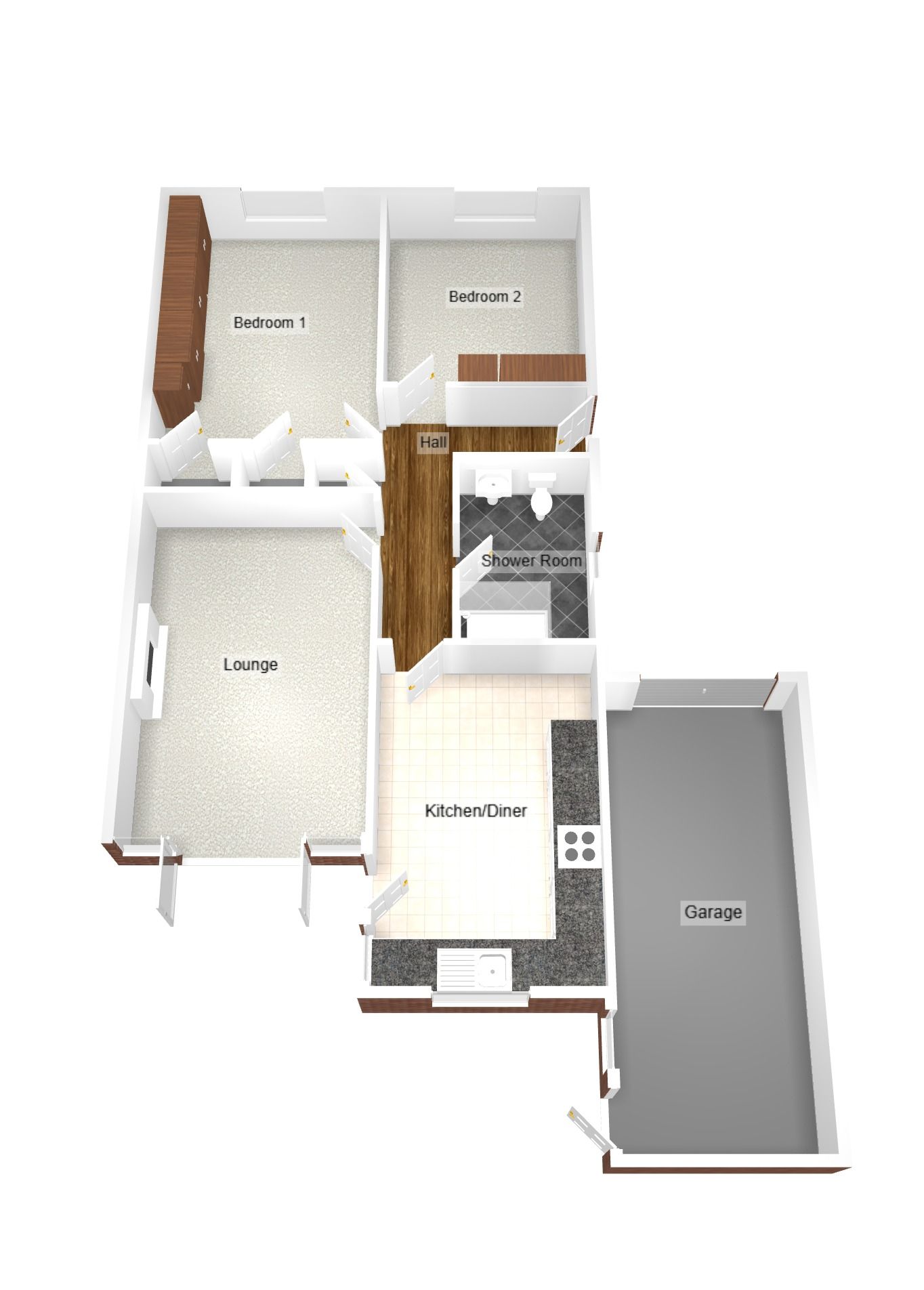 2 bedroom semi-detached bungalow SSTC in Coventry - Floorplan 2.