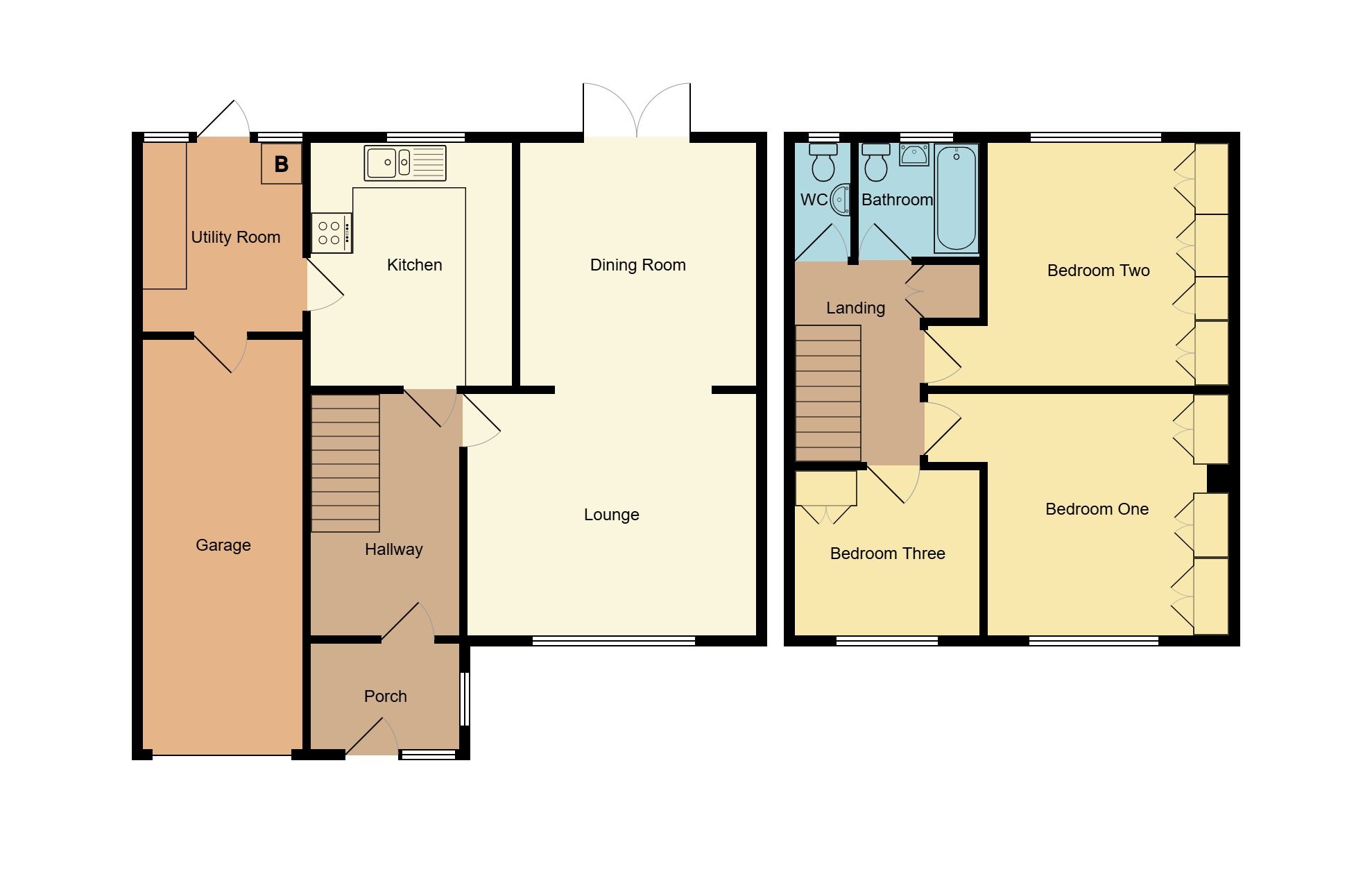3 bedroom semi-detached house Sold in Coventry - Floorplan 1.