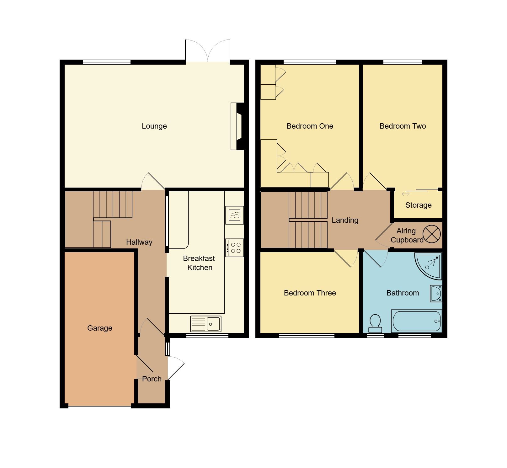 3 bedroom mid terraced house SSTC in Coventry - Floorplan 1.