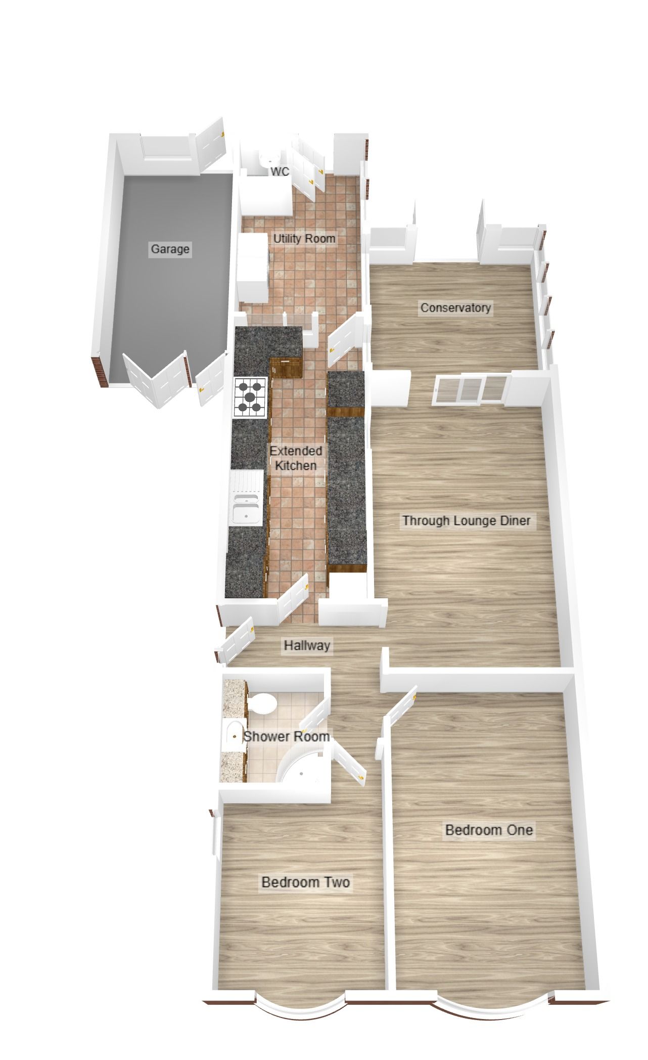 2 bedroom semi-detached bungalow For Sale in Coventry - Floorplan 2.