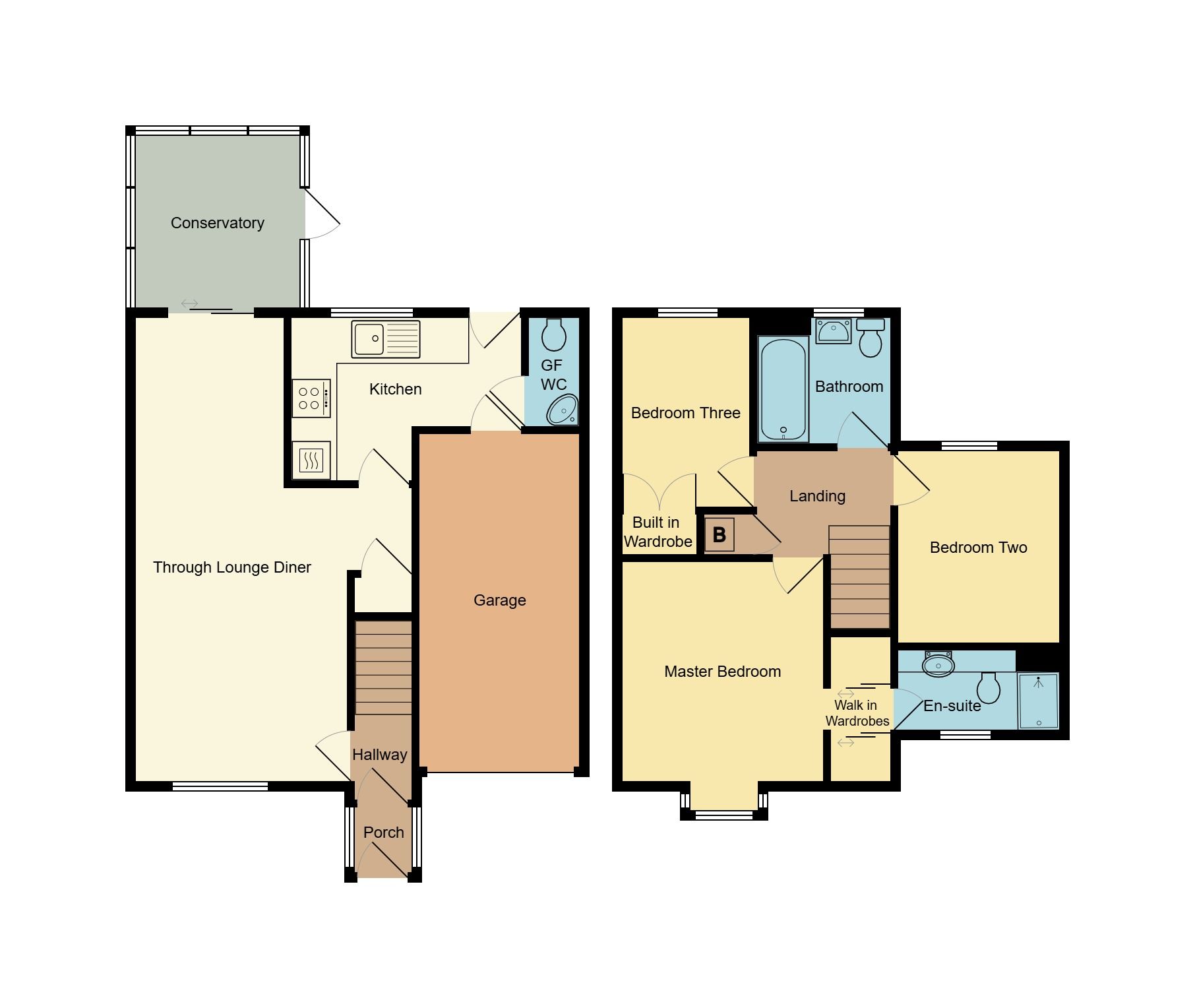3 bedroom end terraced house Sold in Coventry - Floorplan 1.