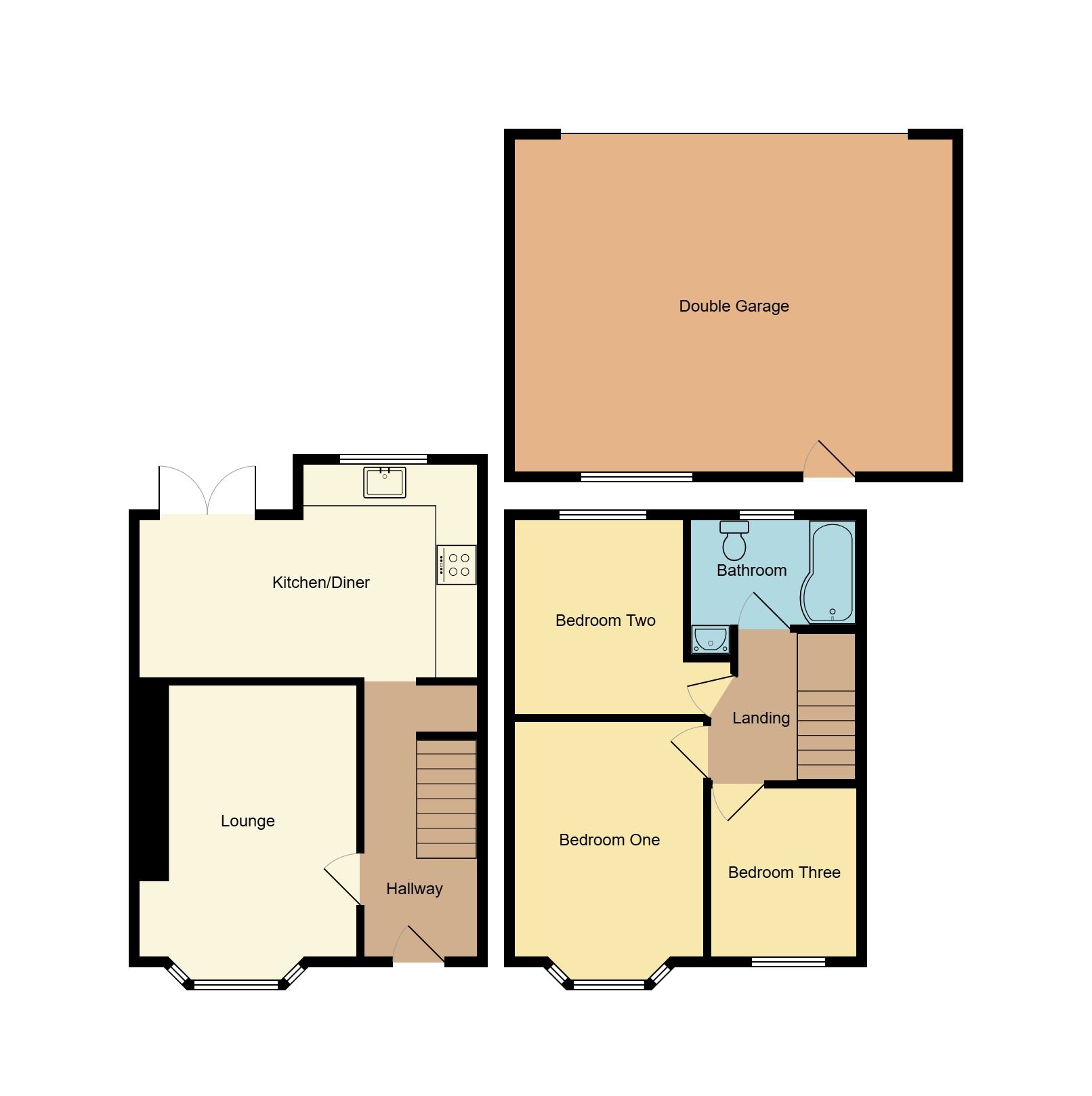 3 bedroom end terraced house Sold in Coventry - Floorplan 1.
