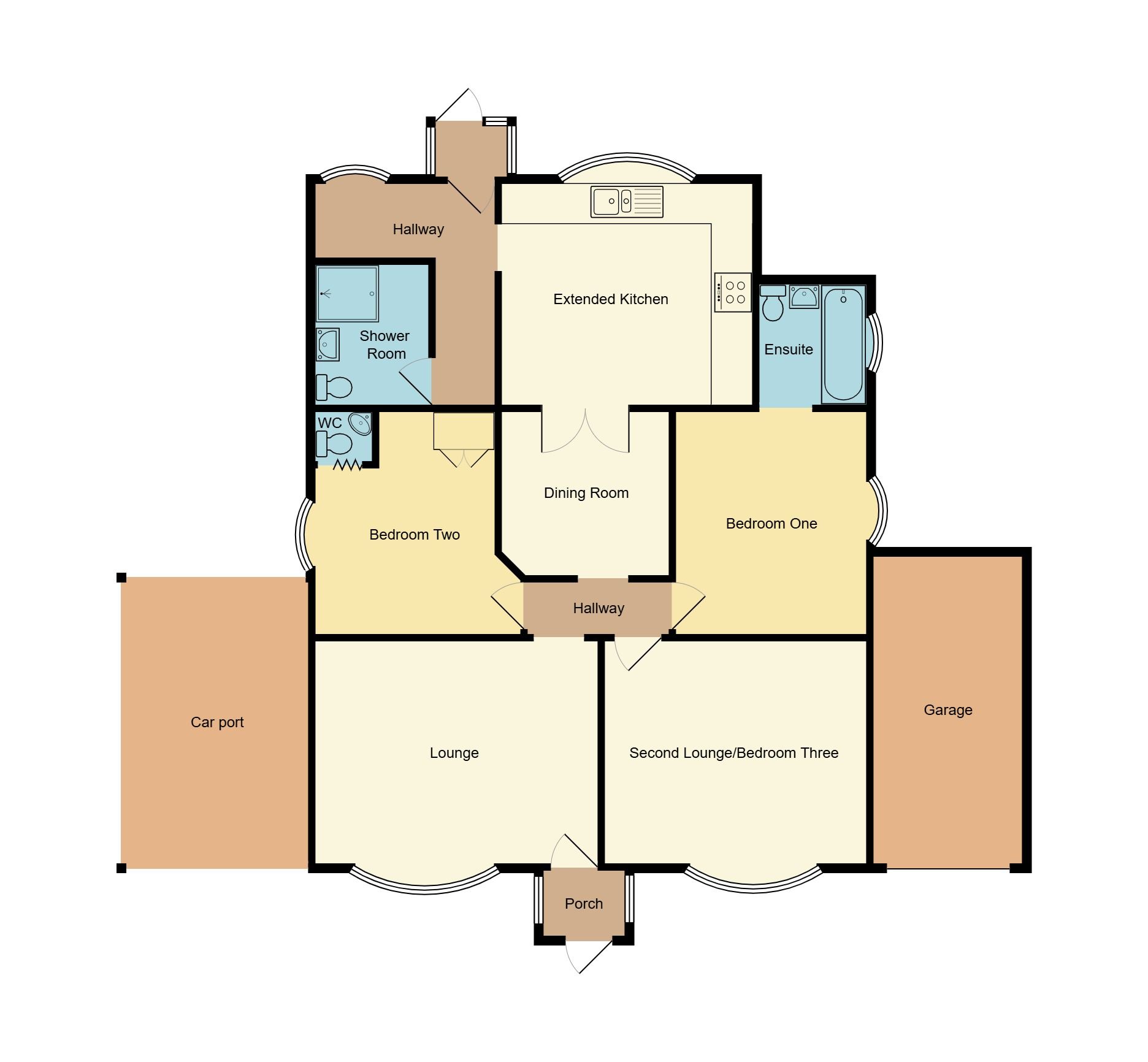 3 bedroom detached bungalow For Sale in Coventry - Floorplan 1.