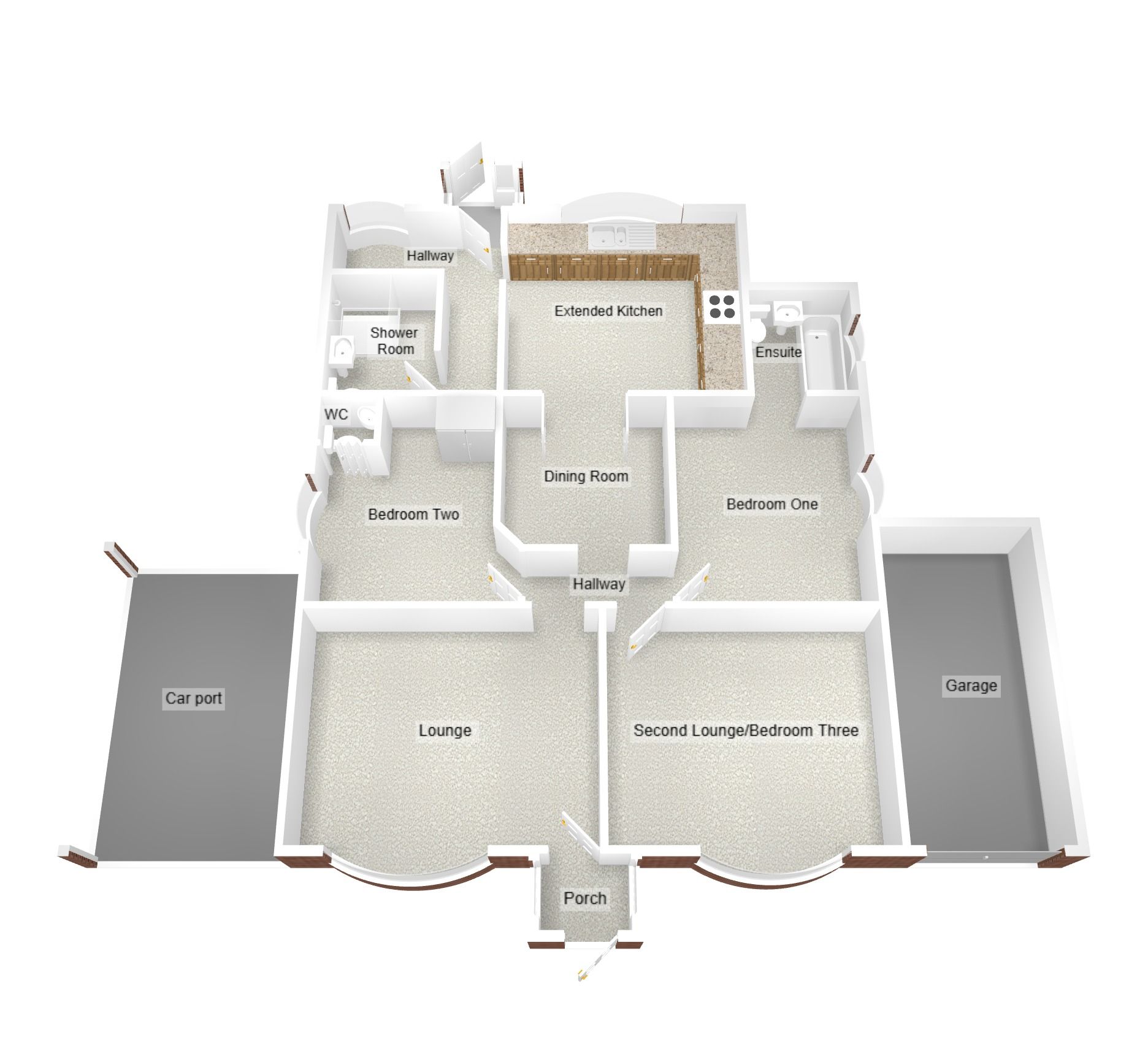 3 bedroom detached bungalow For Sale in Coventry - Floorplan 2.