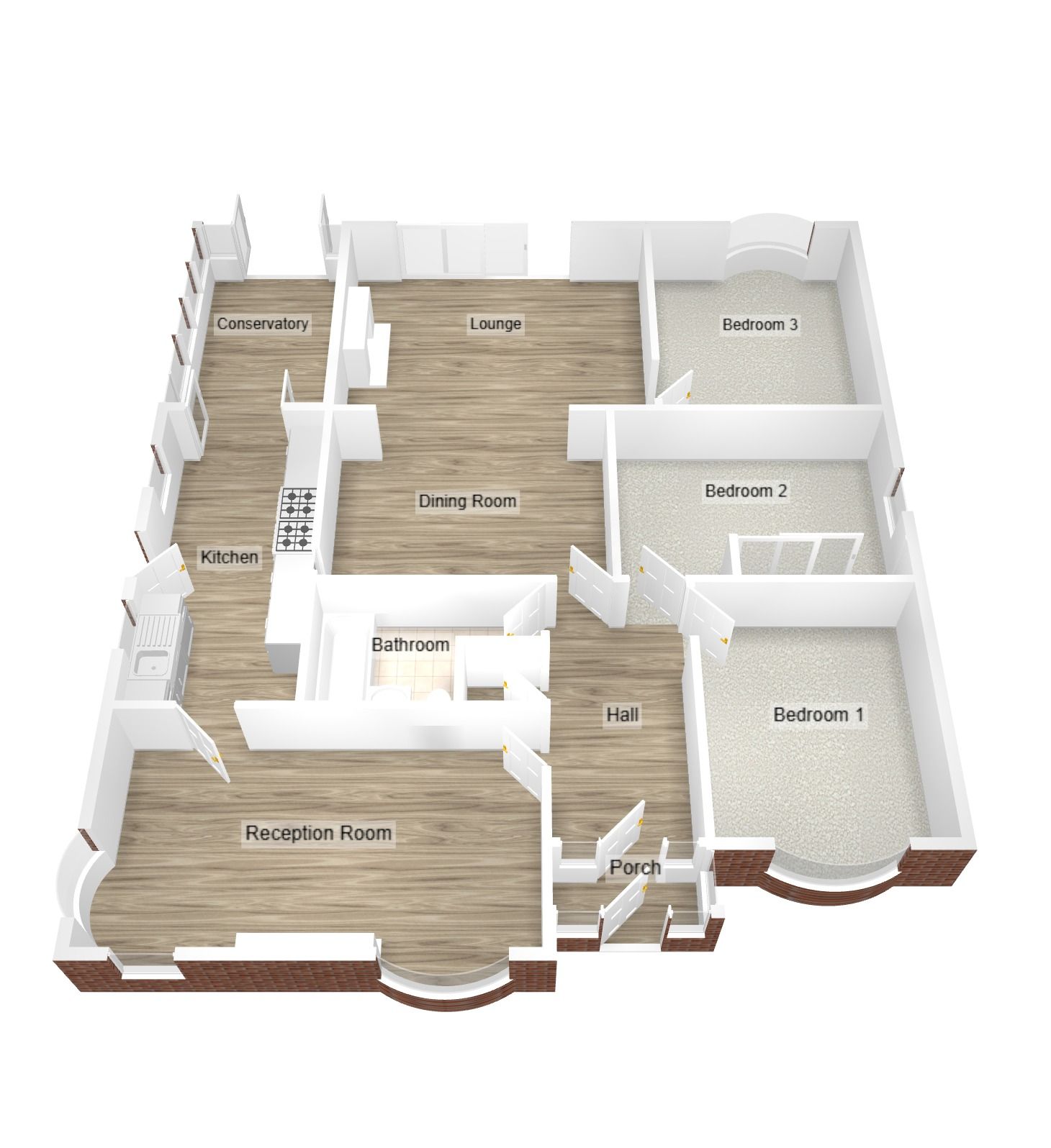 3 bedroom detached bungalow SSTC in Coventry - Floorplan 1.