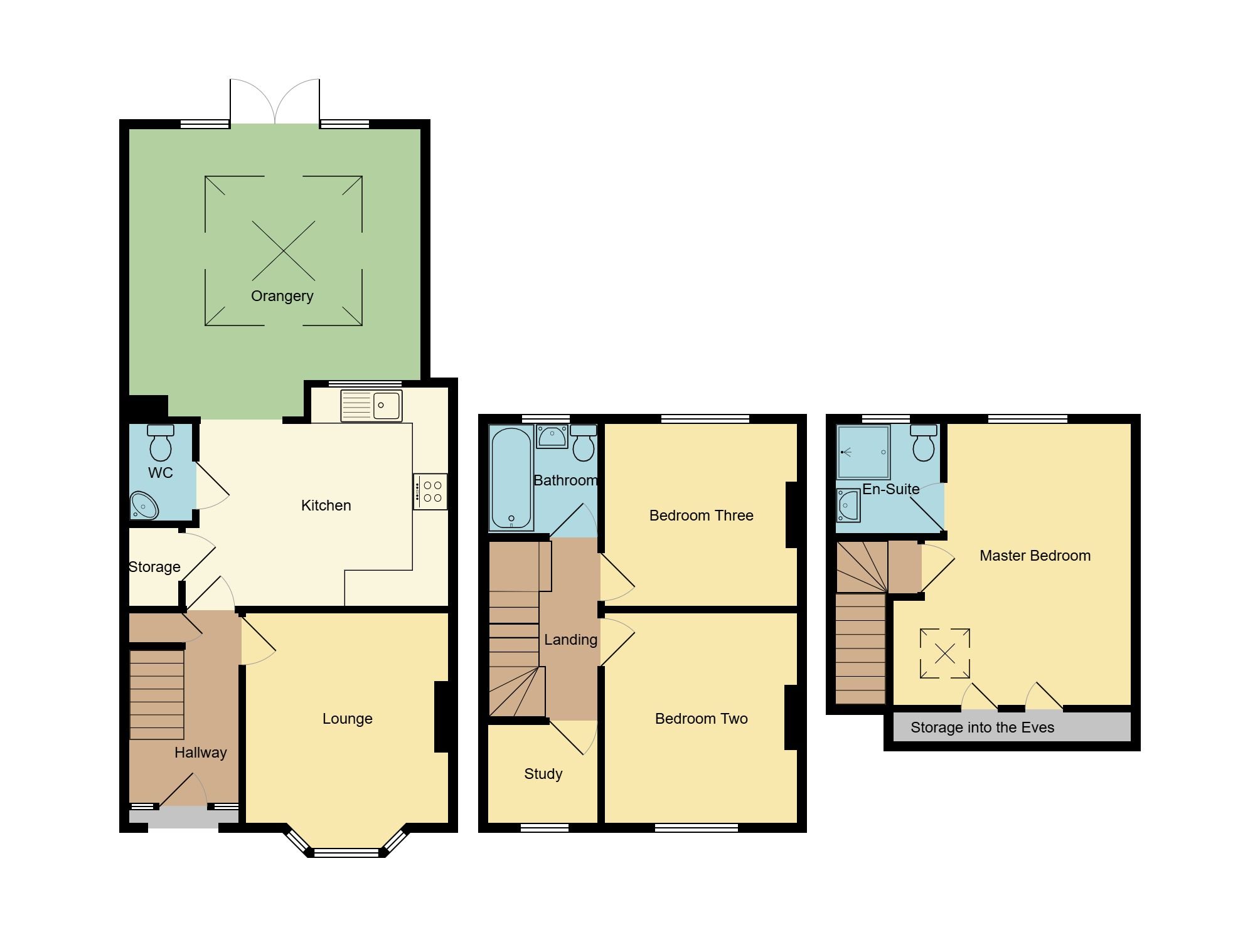 3 bedroom mid terraced house SSTC in Coventry - Floorplan 1.