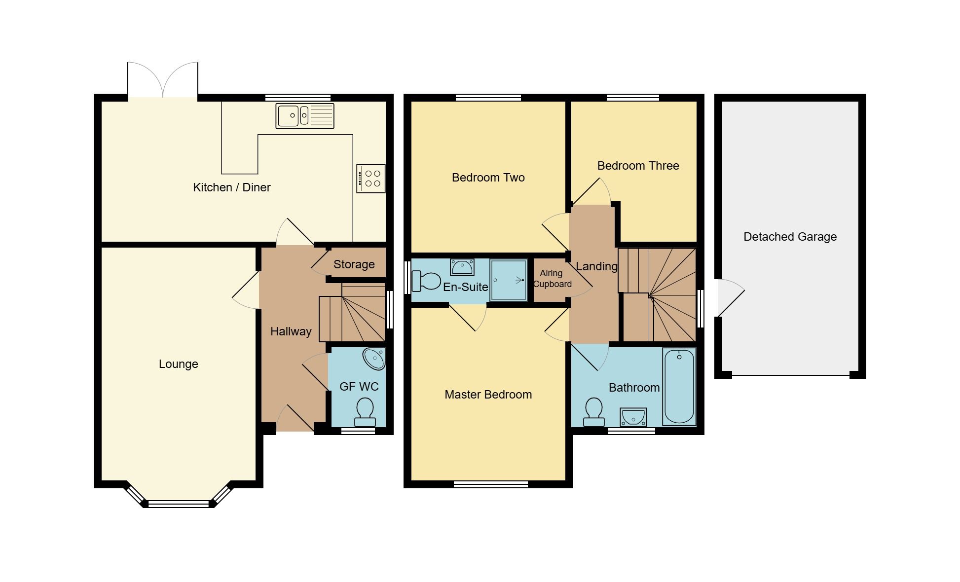 3 bedroom detached house SSTC in Coventry - Floorplan 1.