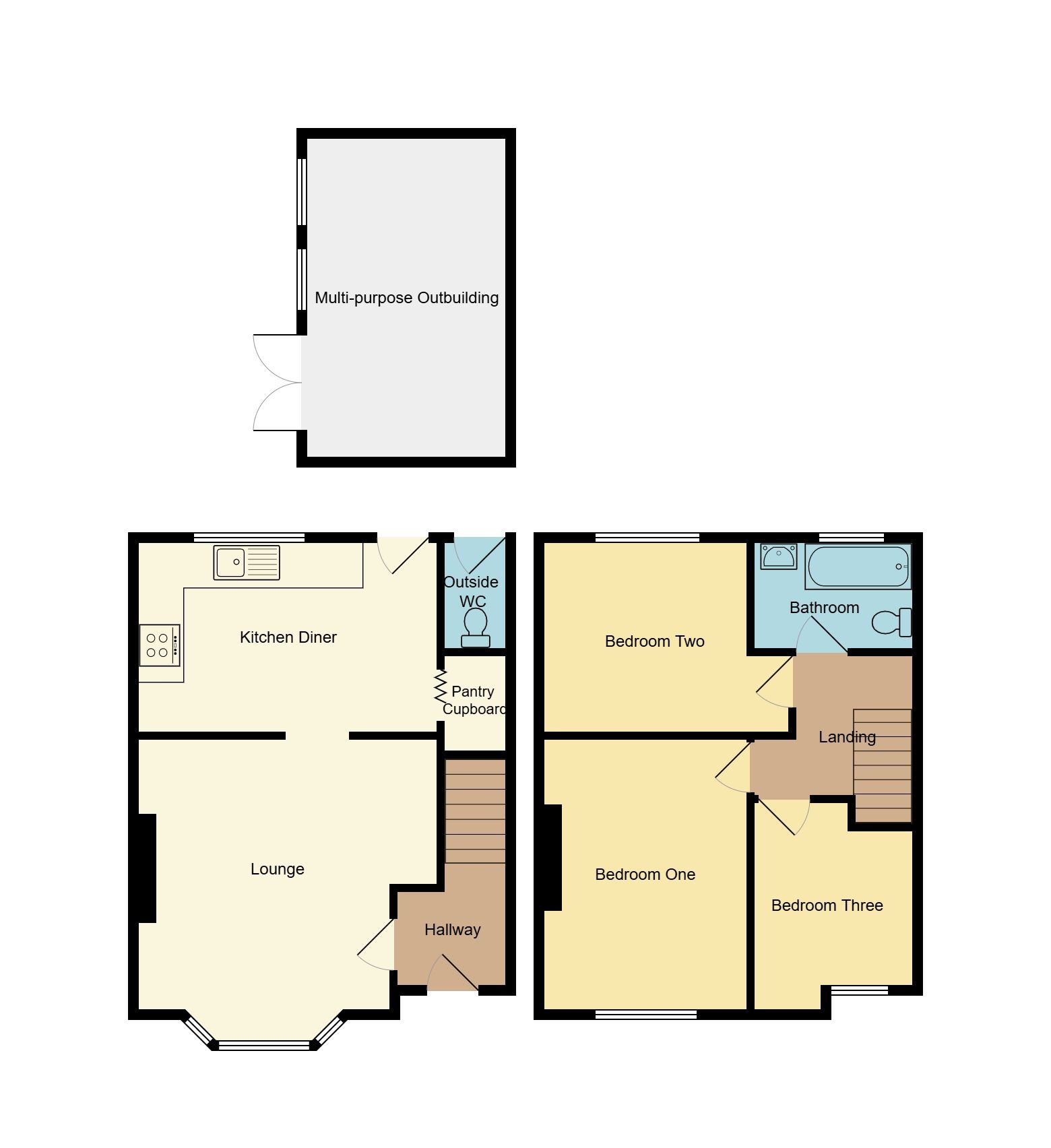 3 bedroom semi-detached house SSTC in Coventry - Floorplan 1.