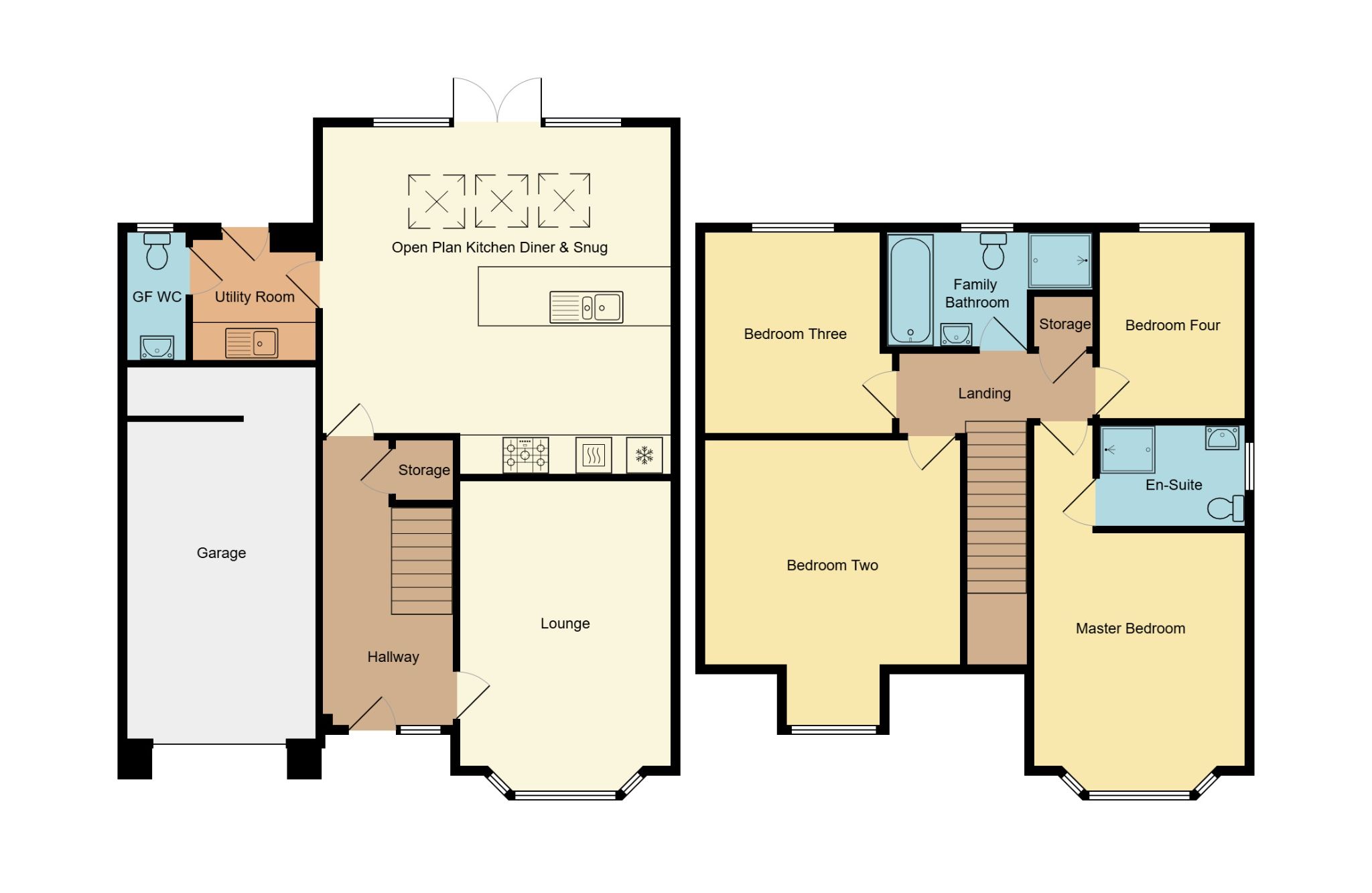 4 bedroom detached house For Sale in Hinckley - Floorplan 1.