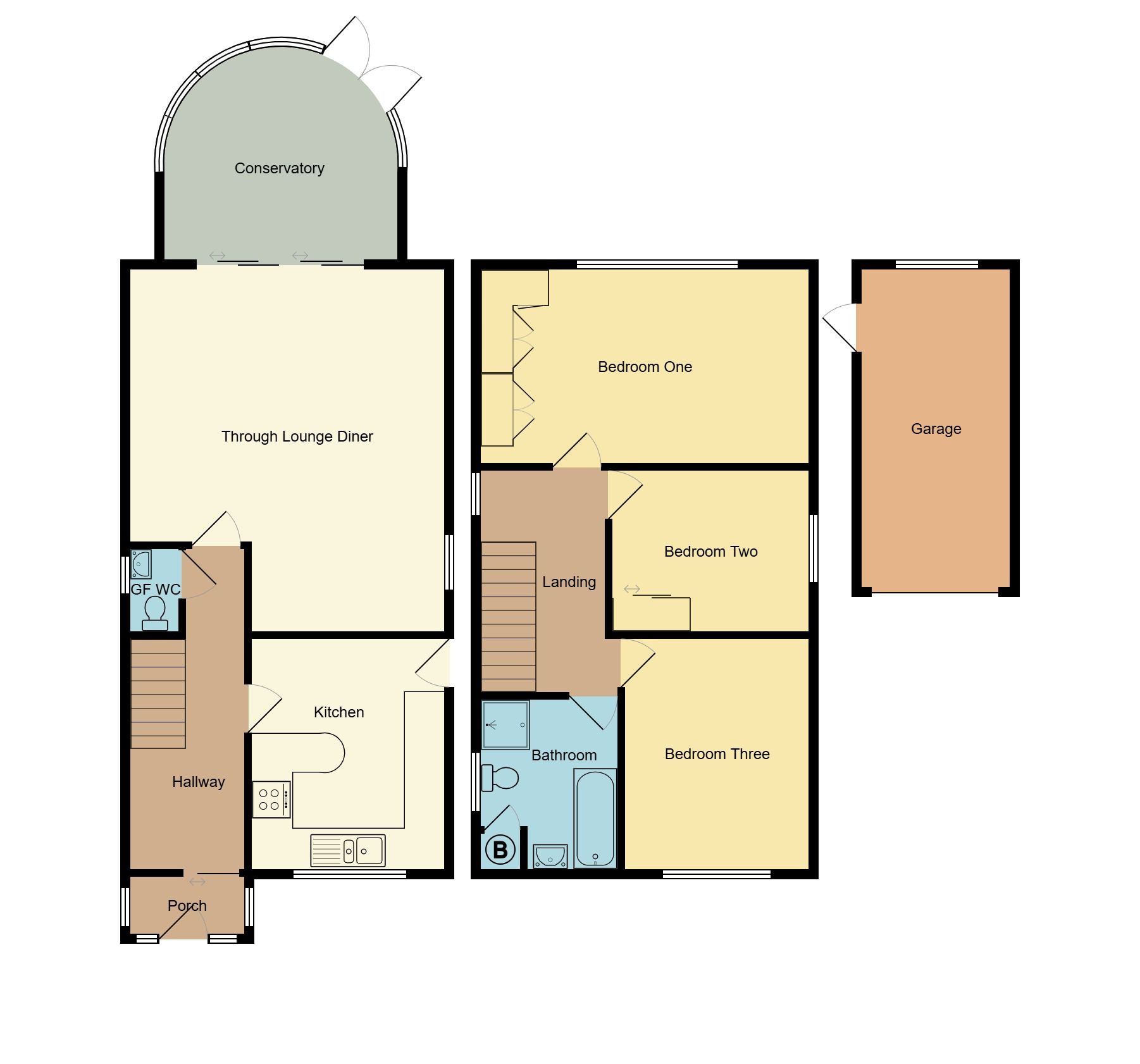 3 bedroom detached house For Sale in Coventry - Floorplan 1.