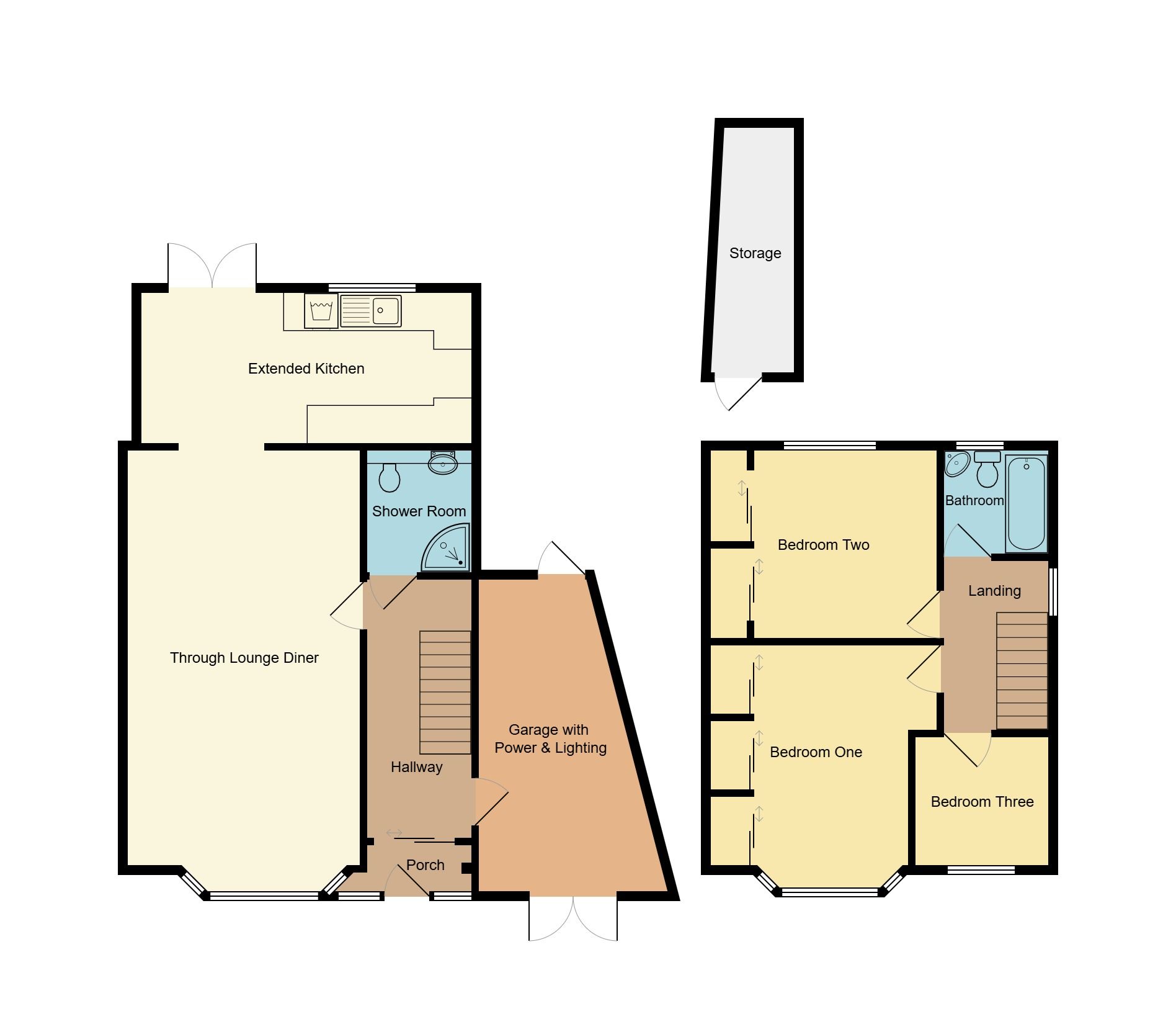 3 bedroom end terraced house For Sale in Coventry - floorplan.