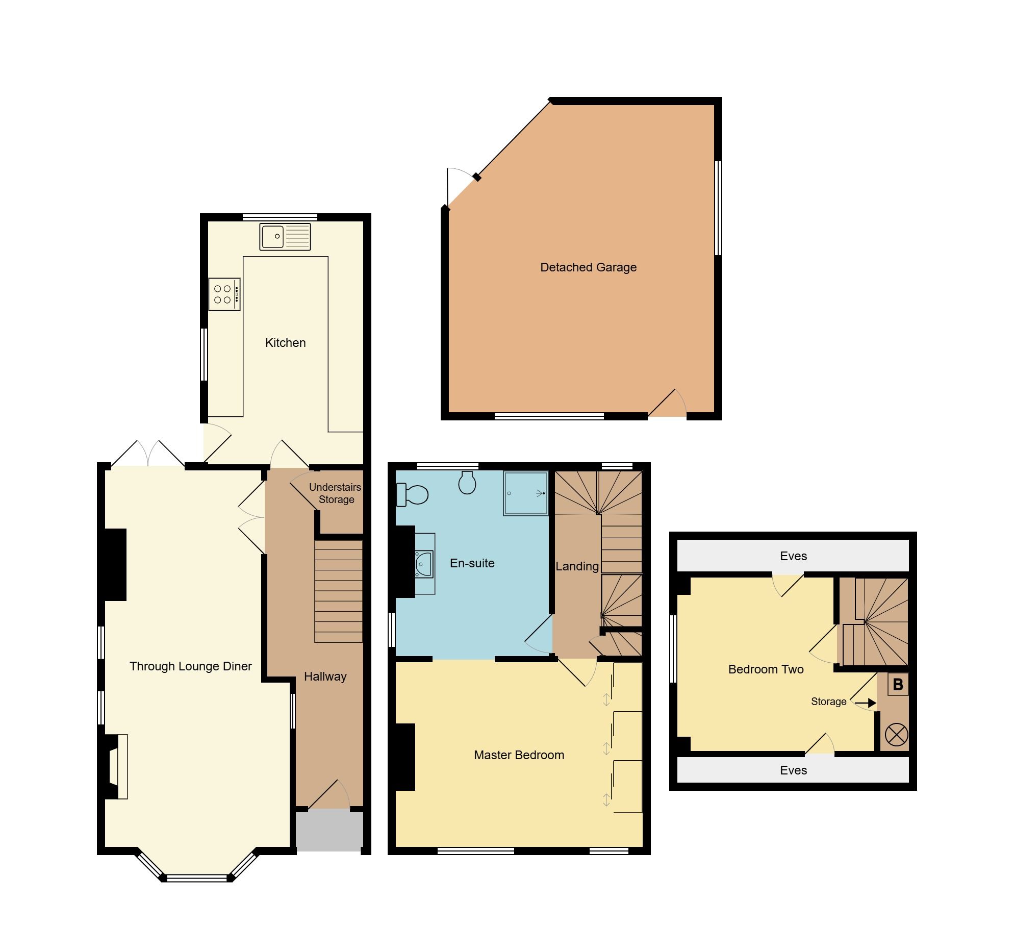2 bedroom detached house For Sale in Kenilworth - Floorplan 1.