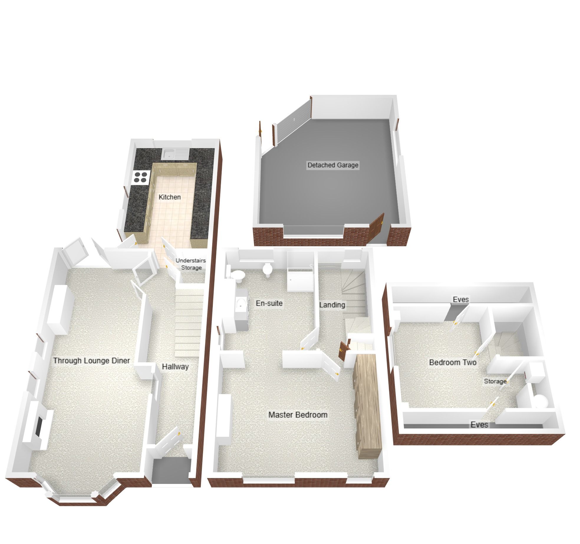 2 bedroom detached house For Sale in Kenilworth - Floorplan 2.