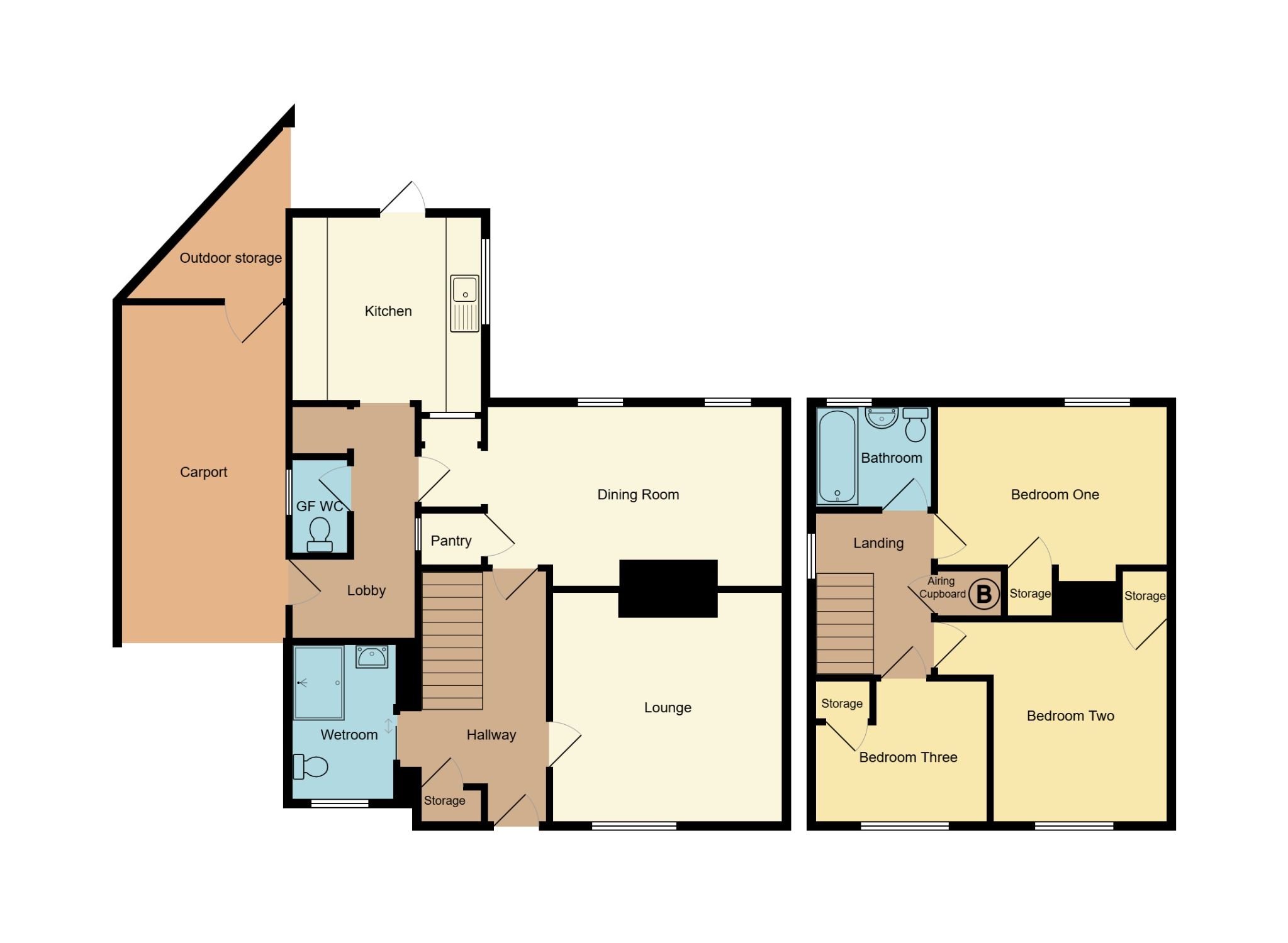 3 bedroom semi-detached house For Sale in Coventry - Floorplan 1.