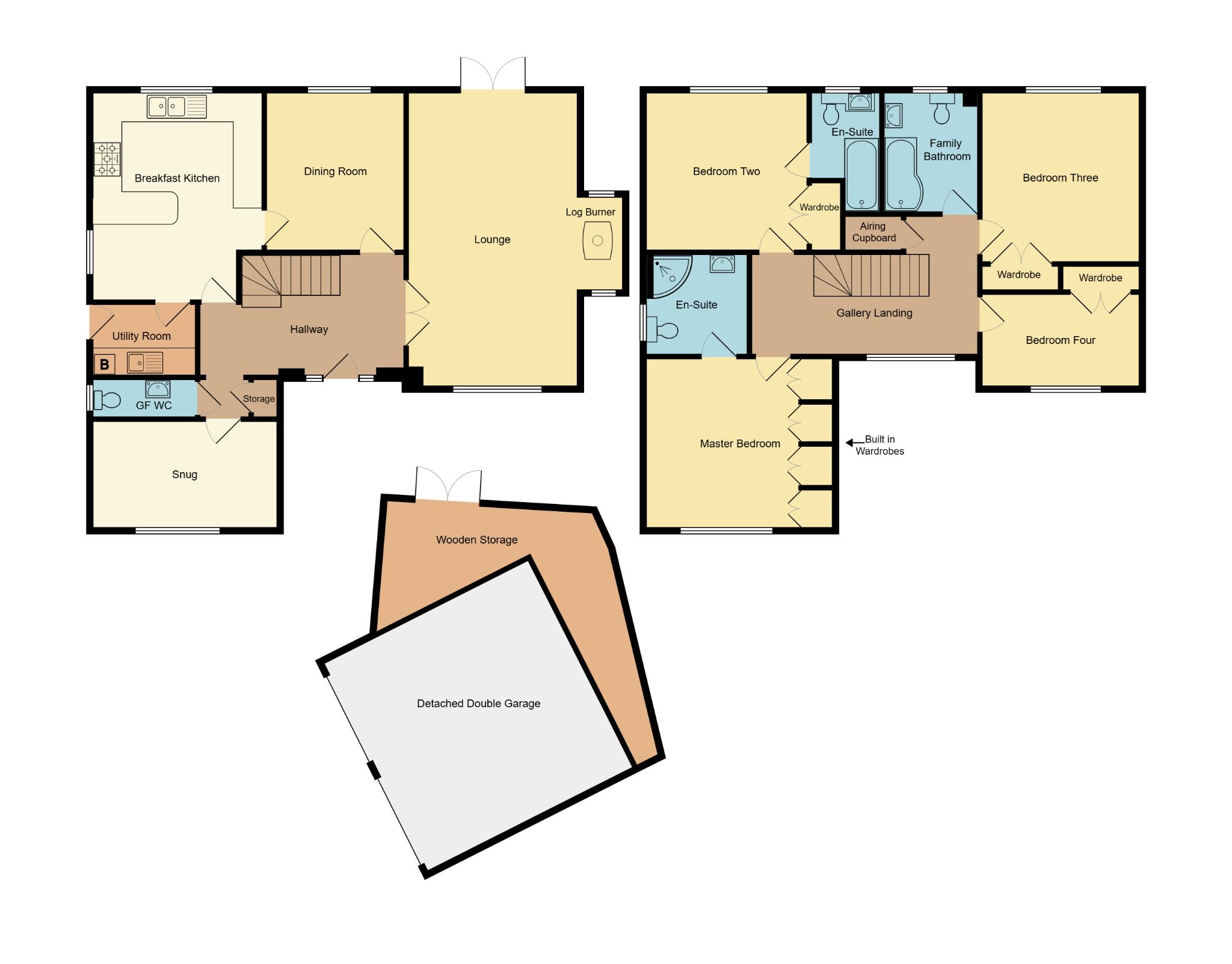 4 bedroom detached house For Sale in Coventry - Floorplan 1.