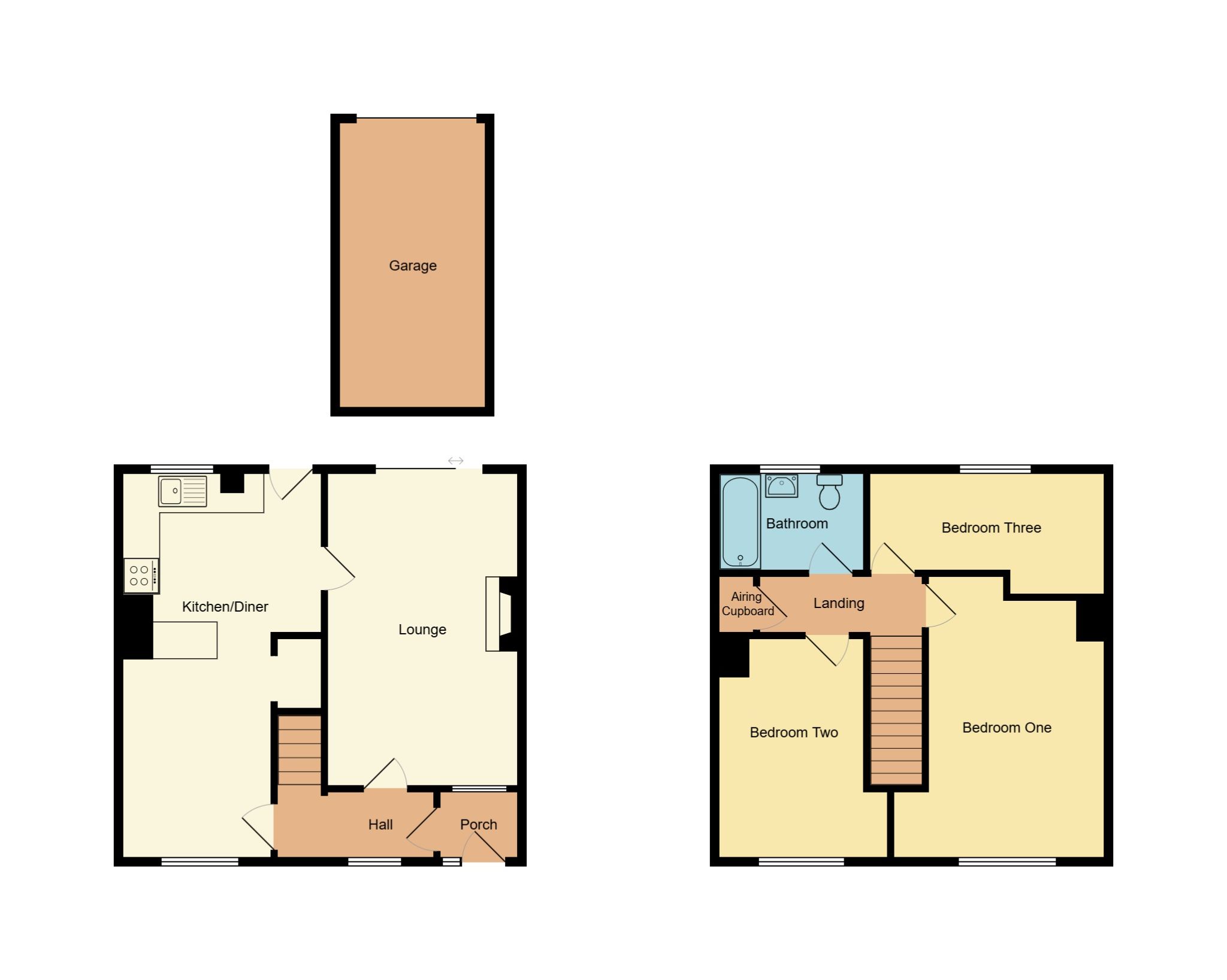 3 bedroom mid terraced house For Sale in Coventry - Floorplan1.