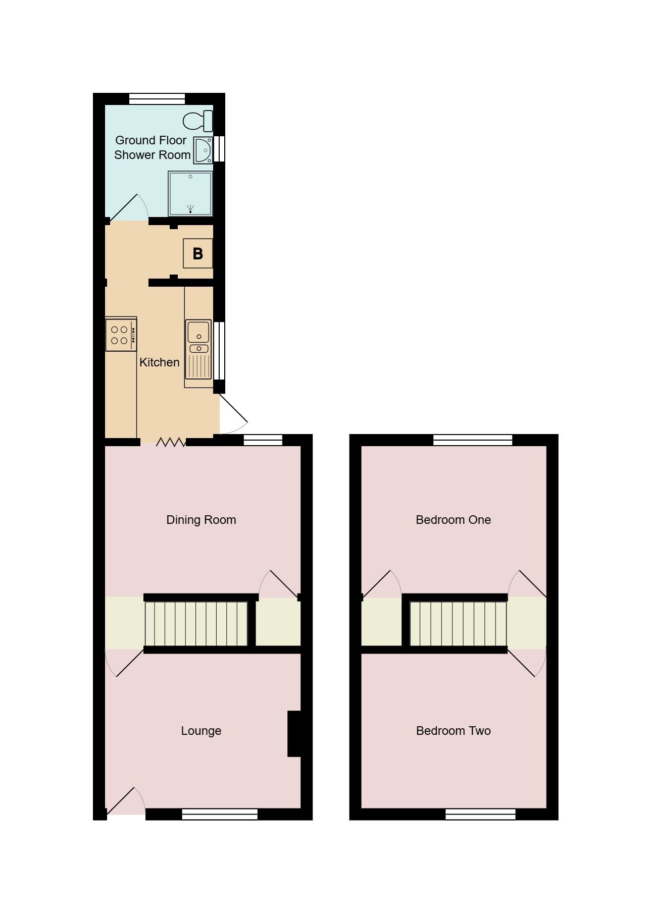 2 bedroom end terraced house For Sale in Coventry - Floorplan 1.