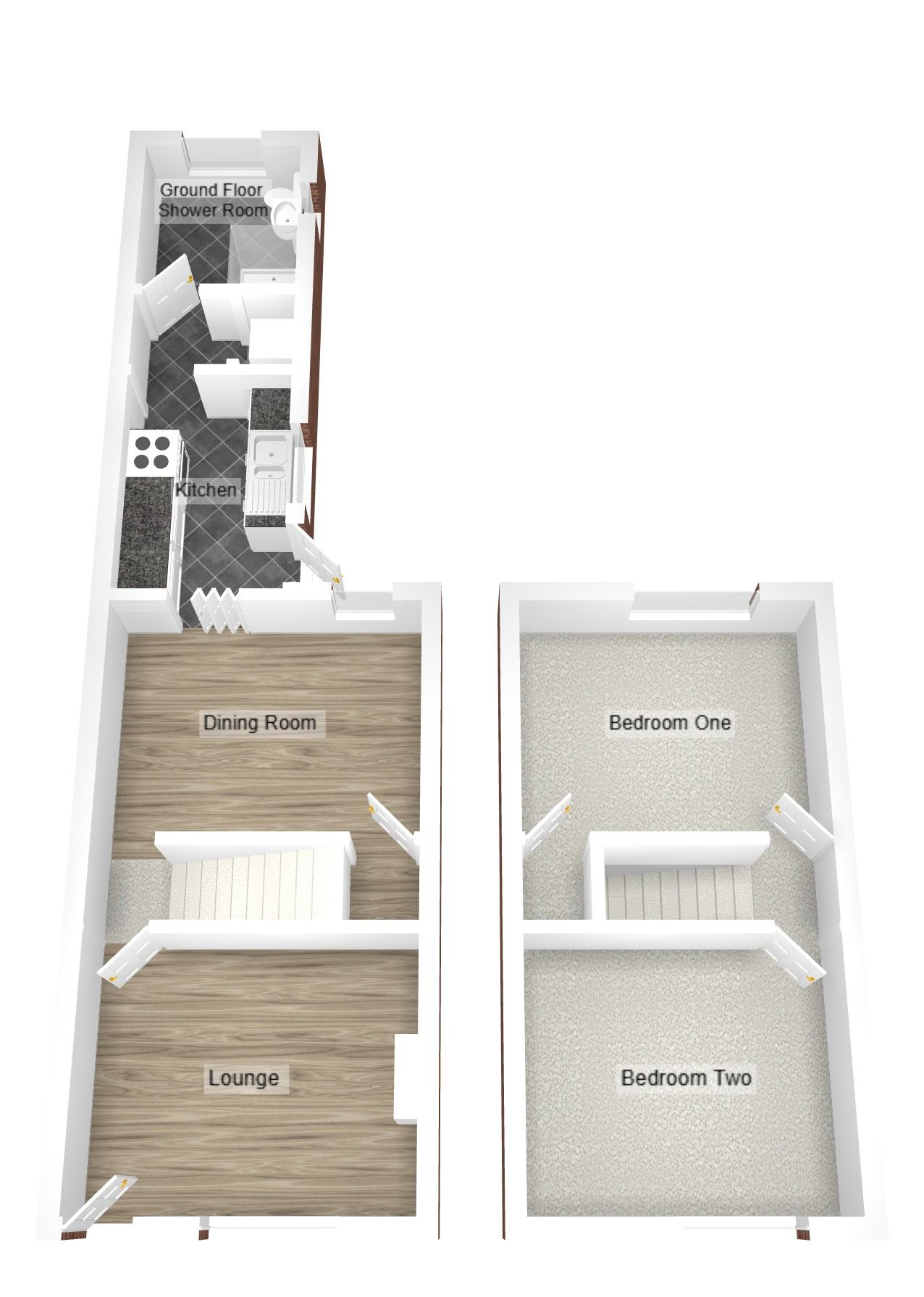 2 bedroom end terraced house For Sale in Coventry - Floorplan 2.