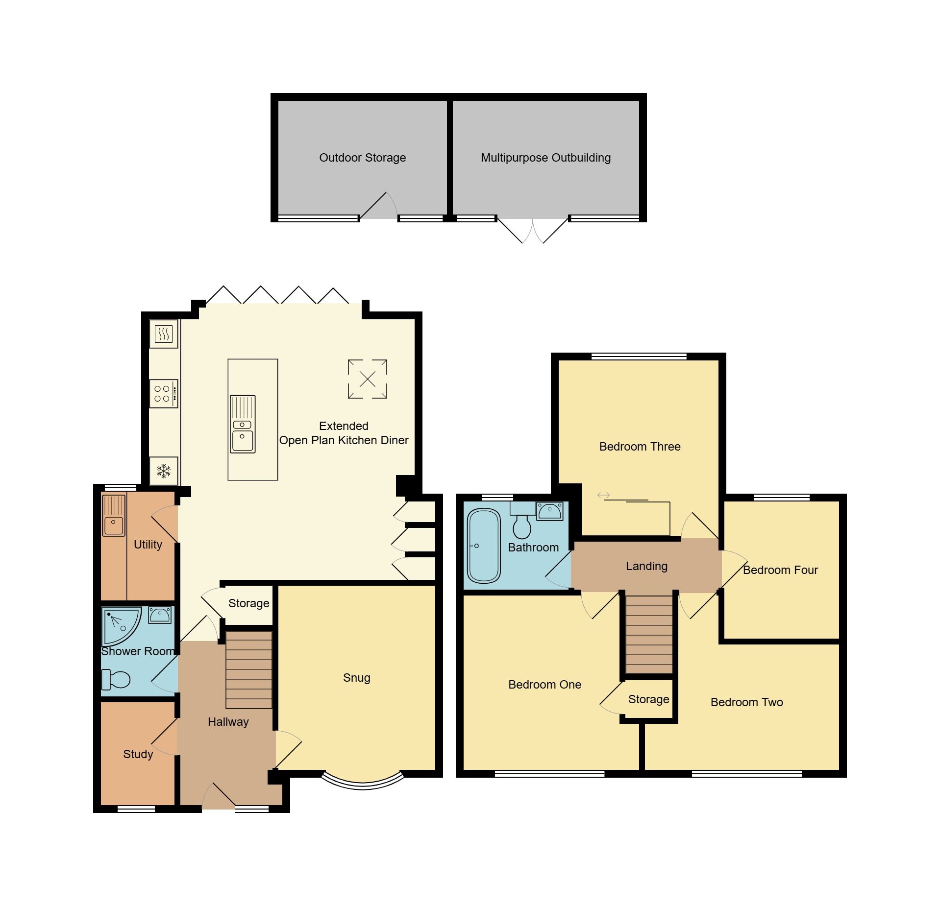 4 bedroom mid terraced house For Sale in Coventry - Floorplan 1.